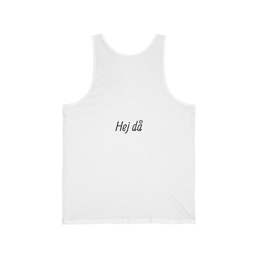 Hej Då Minimalist Scandinavian Tank Top | Swedish Phrase Graphic