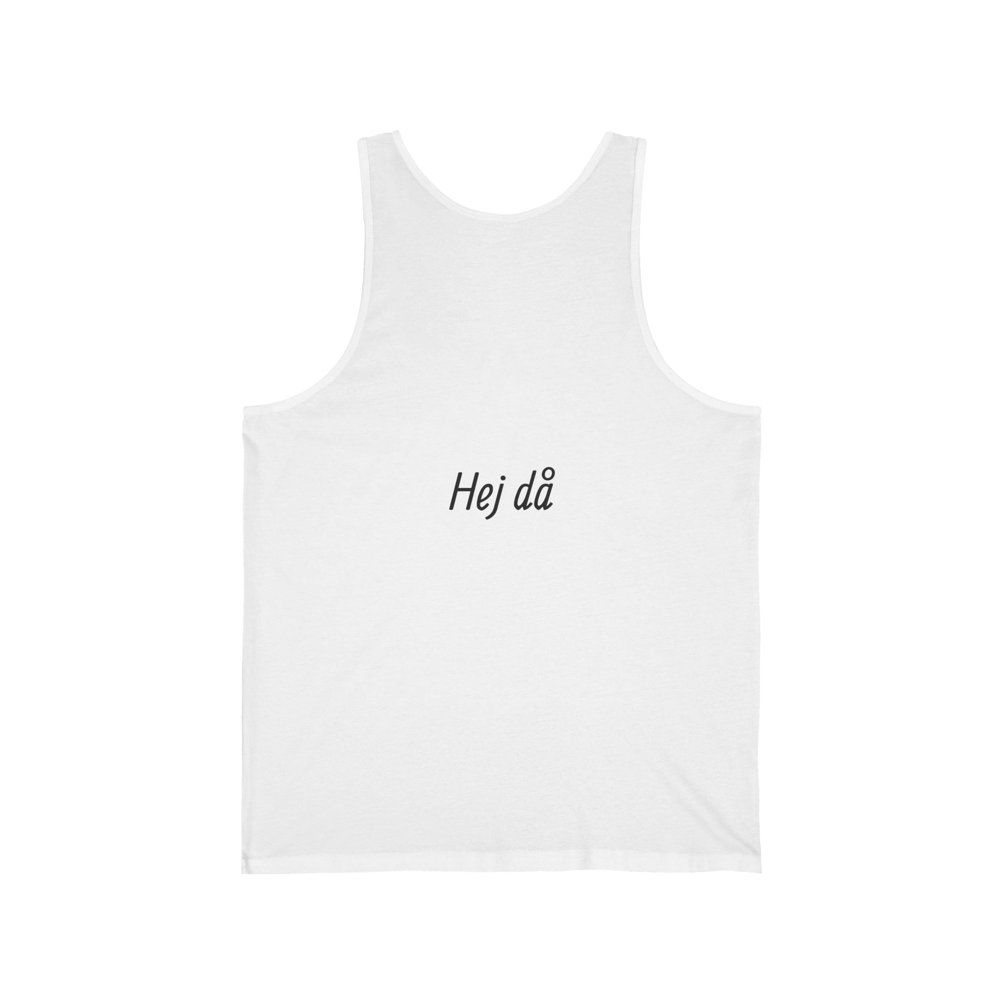 Hej Då Minimalist Scandinavian Tank Top | Swedish Phrase Graphic