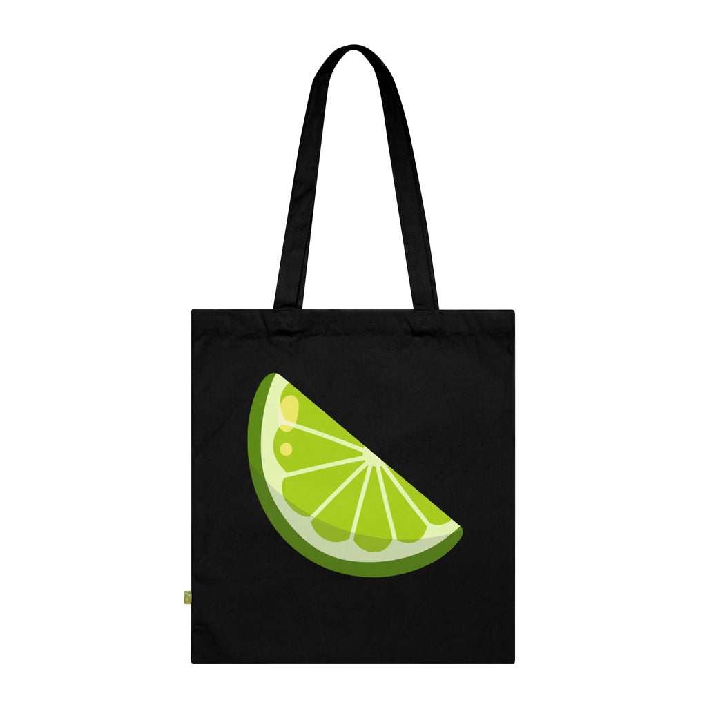 Lime Slice Organic Cotton Tote Bag — Bright Citrus Eco Market Bag