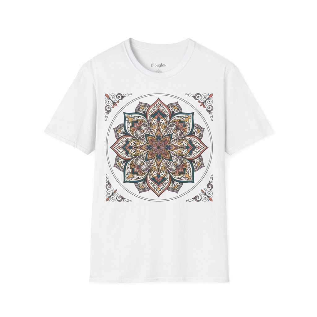 Mandala Floral T-Shirt — Boho Lotus Graphic Tee for Women & Men