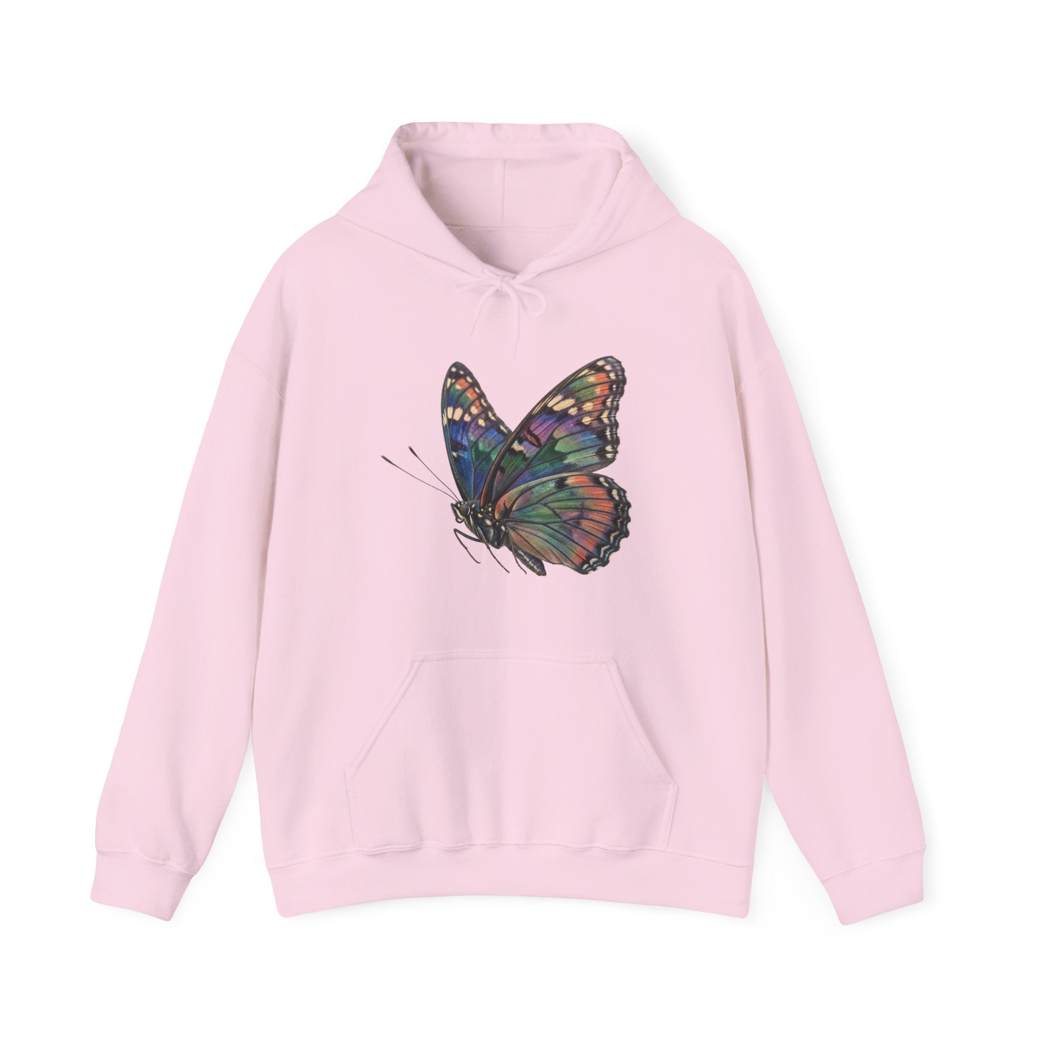Butterfly Illustration Hoodie — Colorful Monarch Wing Graphic Pullover