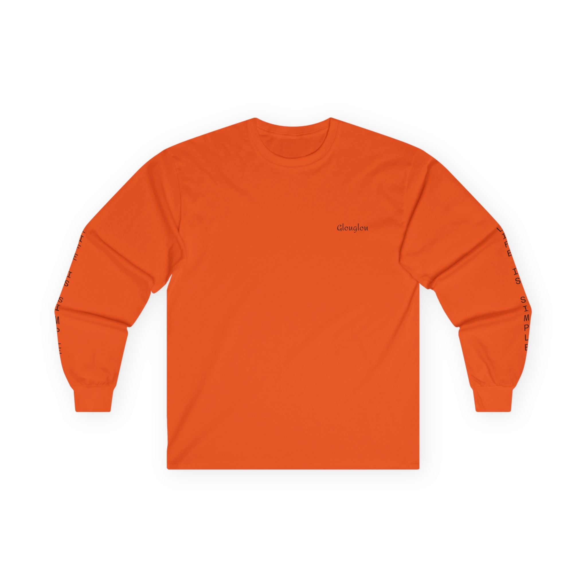 Long Sleeve Tee — Minimal Script Logo Sleeve Shirt