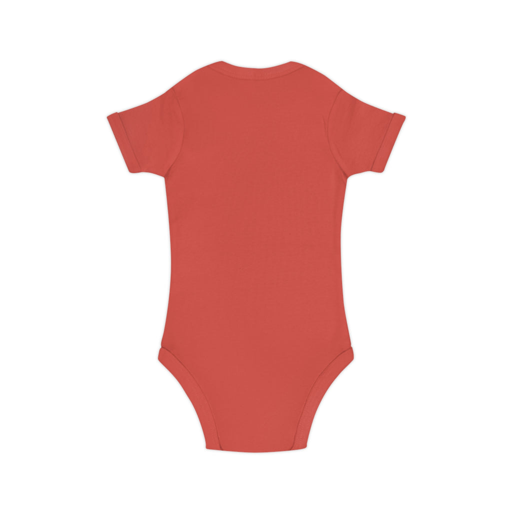 Baby Bodysuit “A Real Warrior” – Infant Onesie with Spartan Helmet Design
