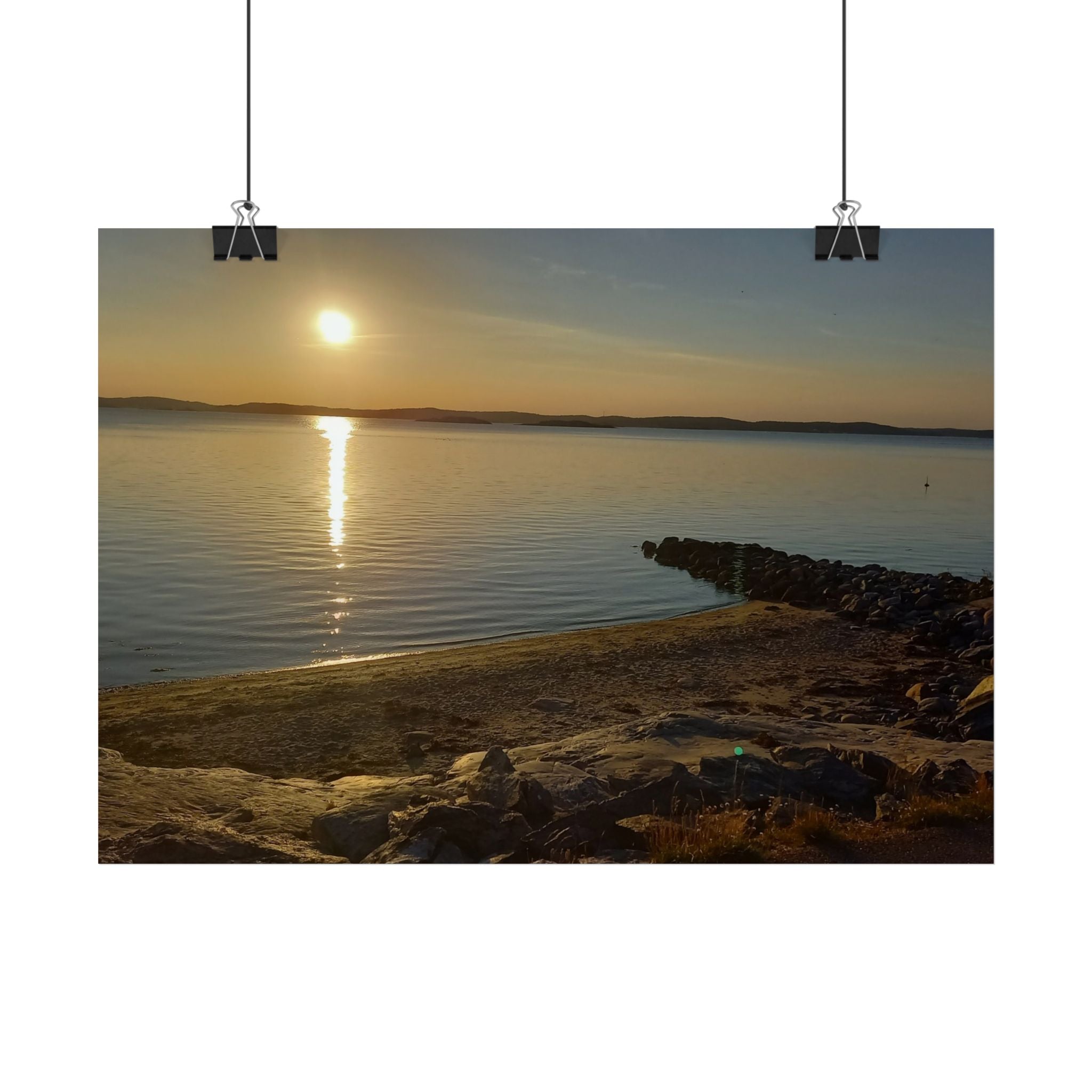 Sunset Seascape Poster — Tranquil Coastal Wall Art