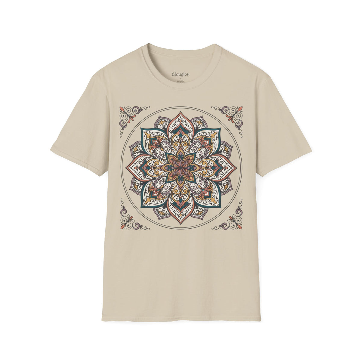Mandala Floral T-Shirt — Boho Lotus Graphic Tee for Women & Men