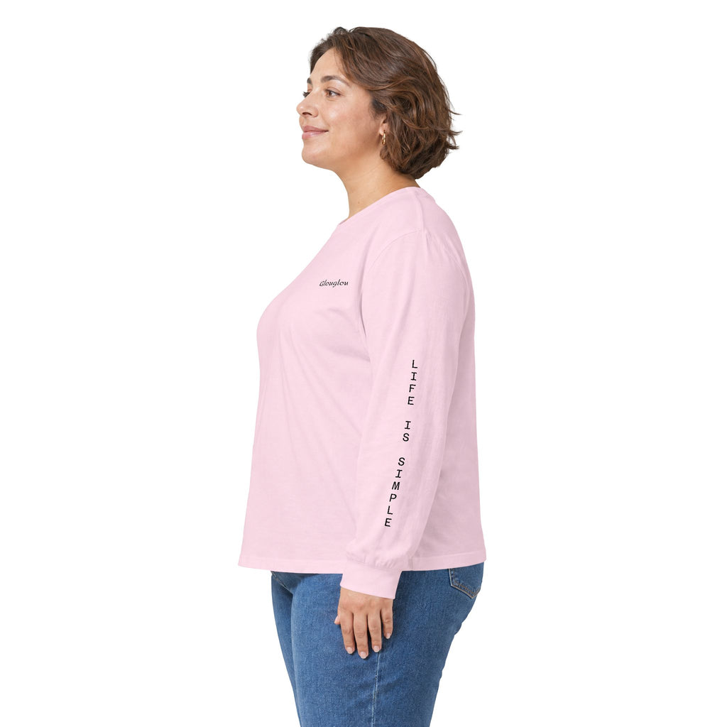 Long Sleeve Tee — Minimal Script Logo Sleeve Shirt
