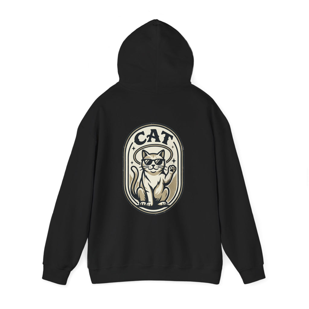 Cat Lucky Paw Hoodie — Retro Cool Cat Graphic Sweatshirt
