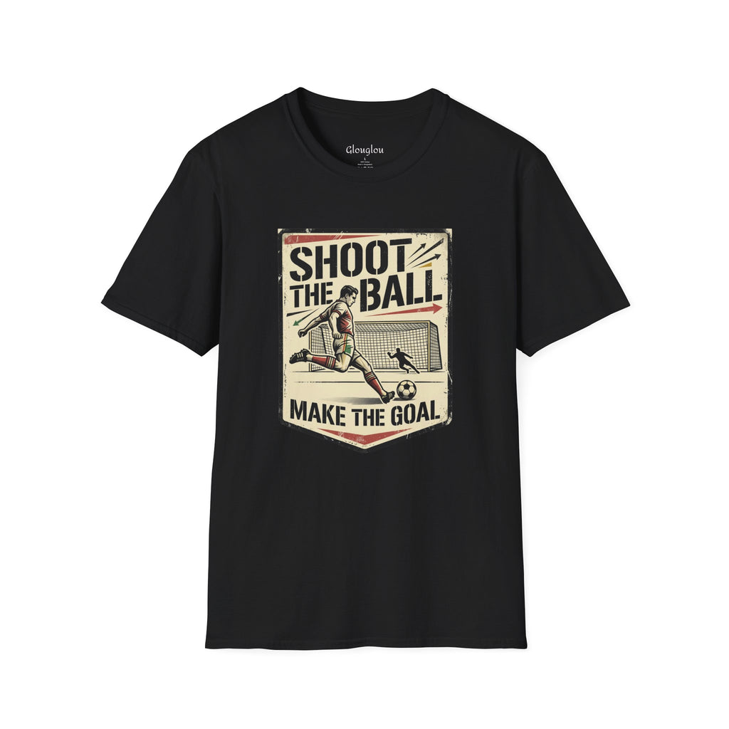 Shoot The Ball Soccer T-Shirt — 'Make The Goal' Vintage Football Tee