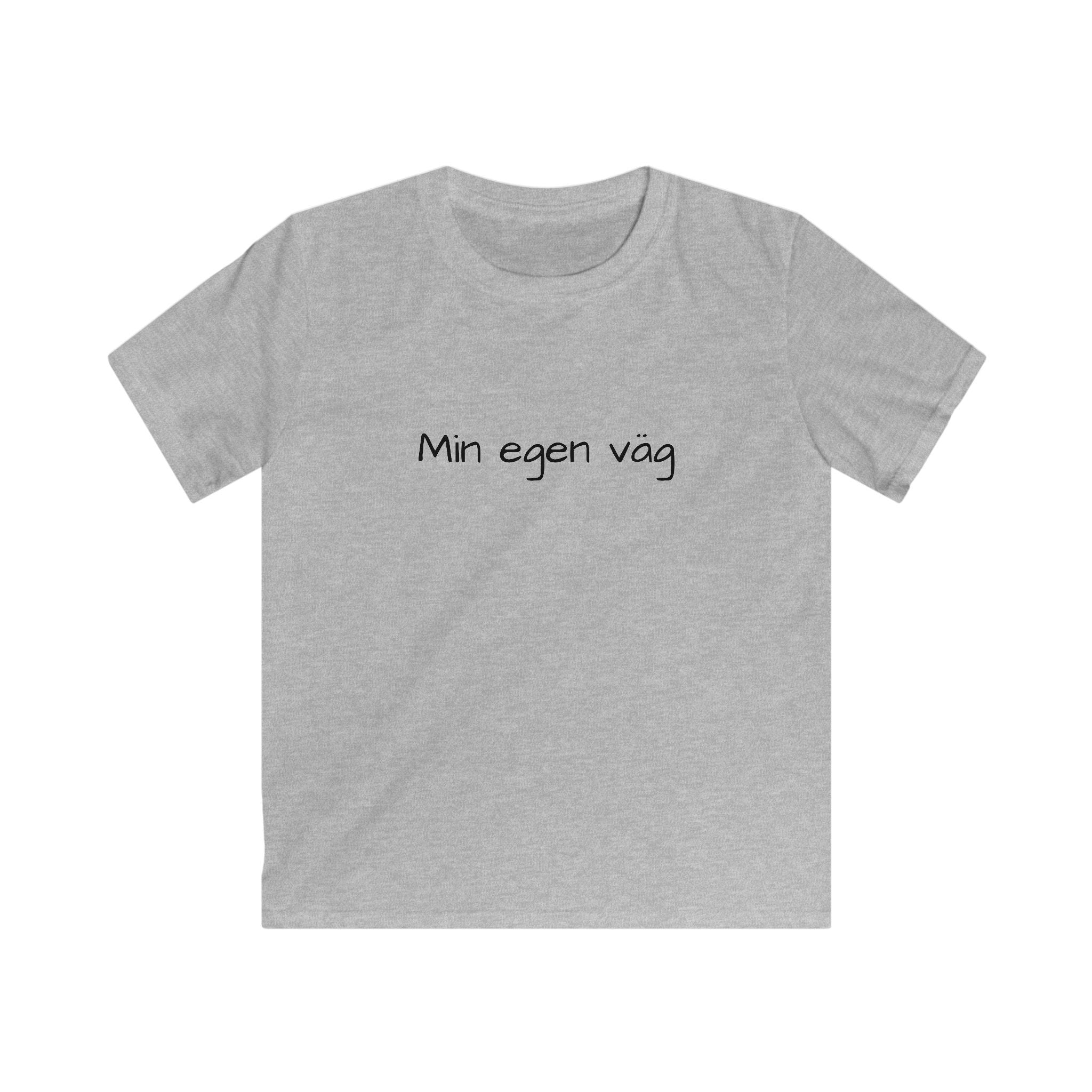 Kids T-Shirt - "Min egen väg" Minimalist Swedish Graphic Tee for Kids