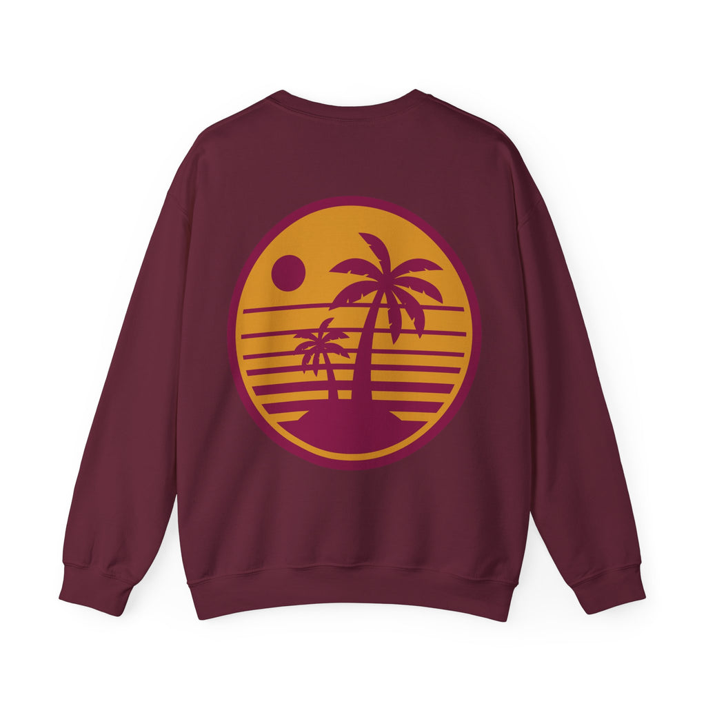 Crewneck Sweatshirt — 'I’m OK' Palm Sunset Graphic