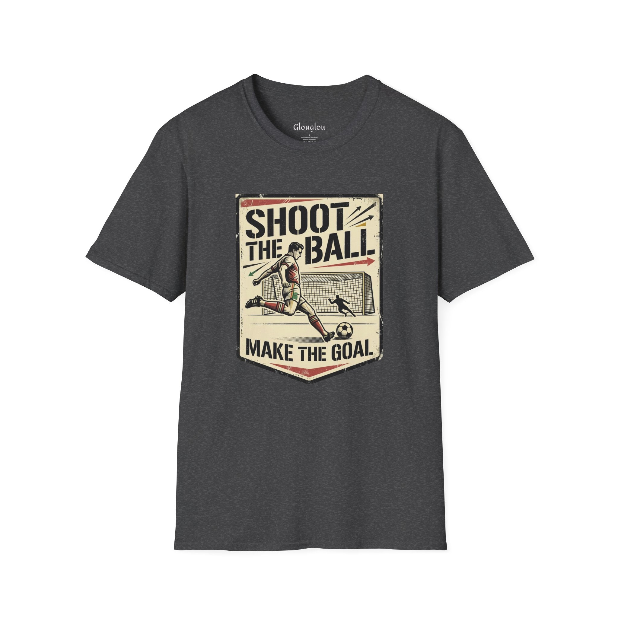 Shoot The Ball Soccer T-Shirt — 'Make The Goal' Vintage Football Tee