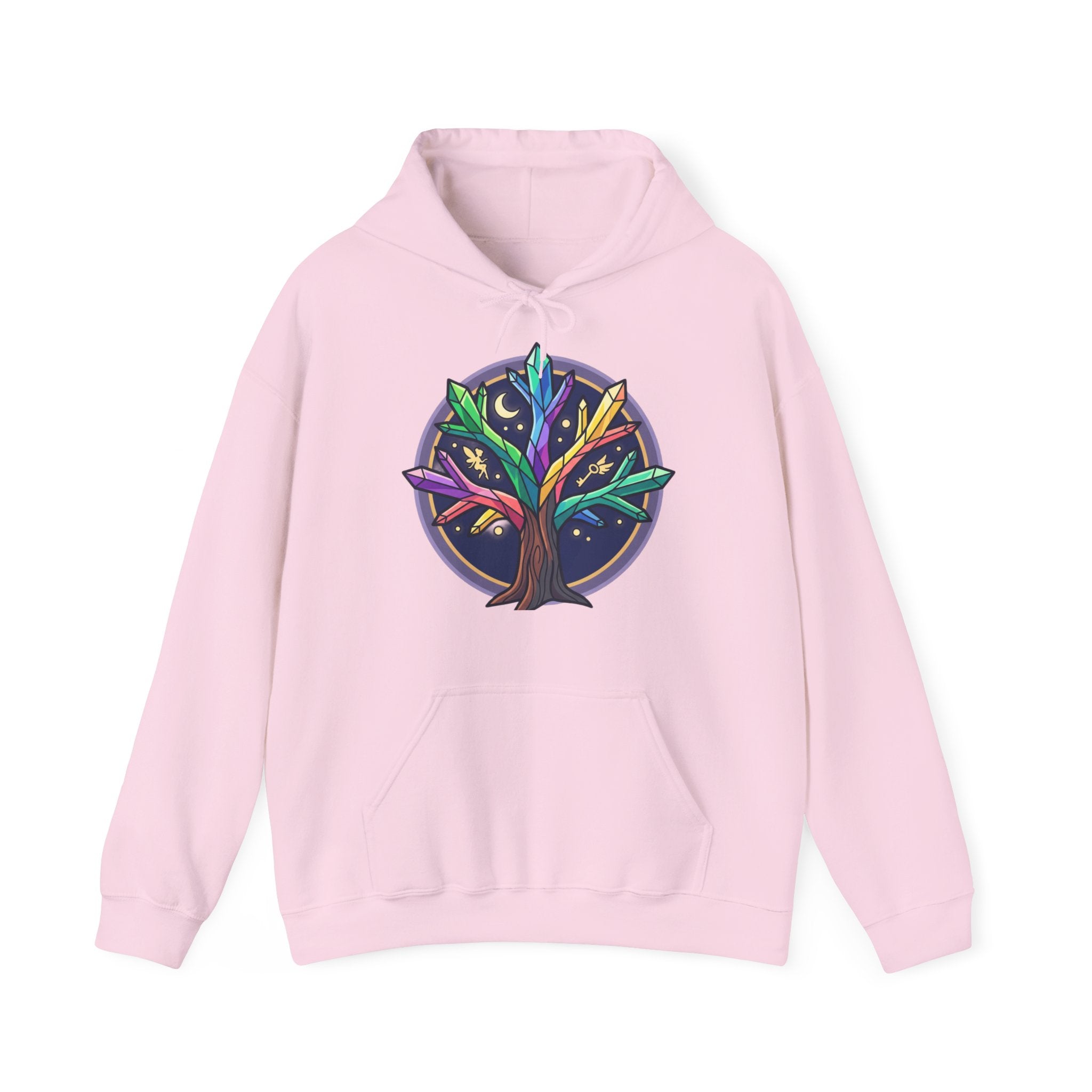 Mystical Tree of Life Hoodie — Celestial Nature Graphic Sweatshirt