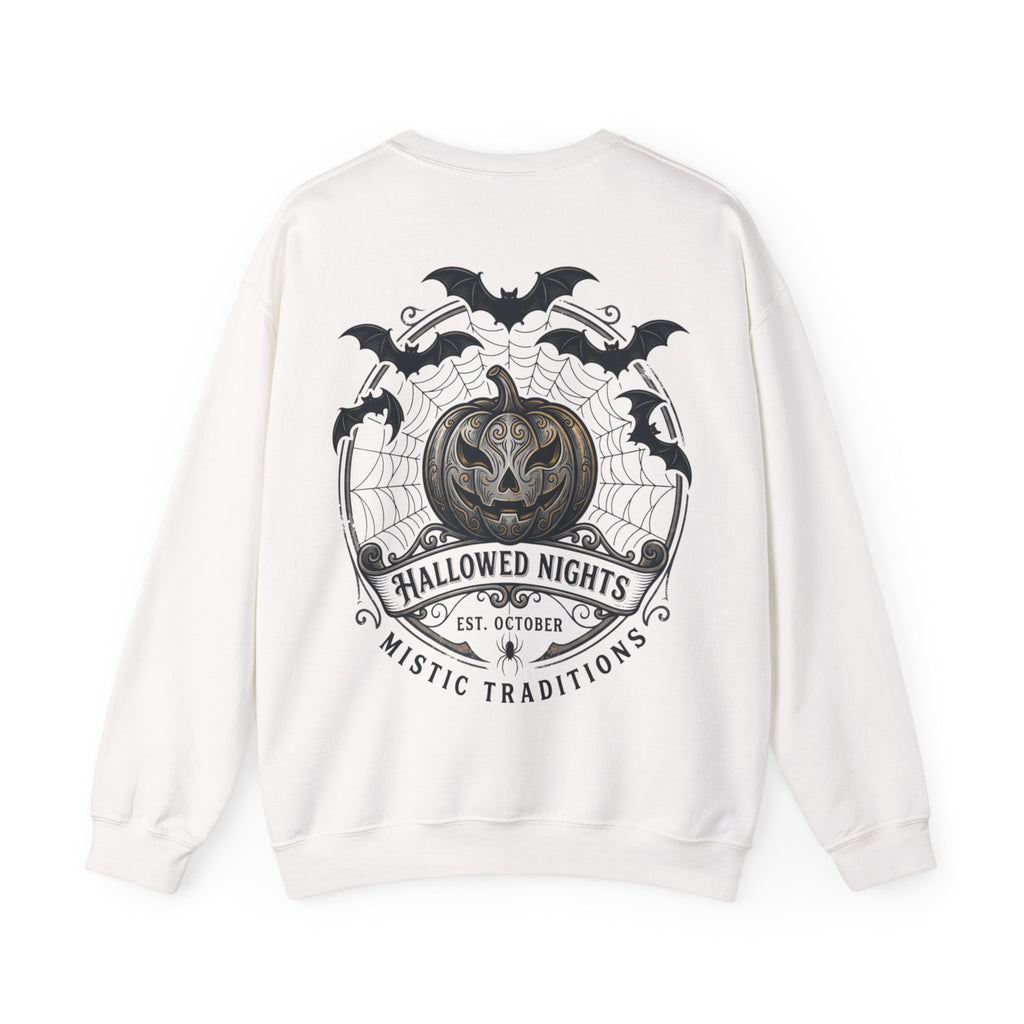 Halloween Pumpkin Crewneck Sweatshirt — "Hallowed Nights" Mystic Traditions