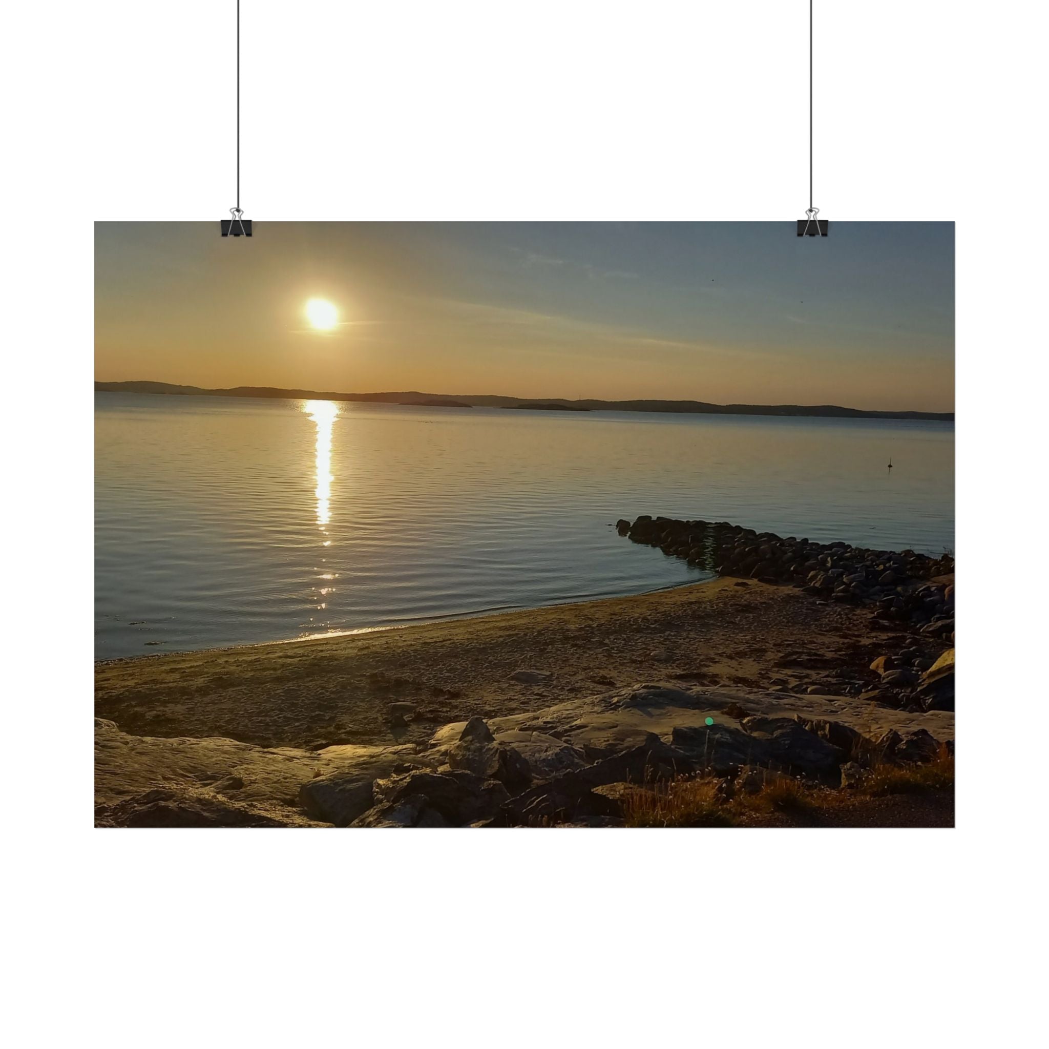 Sunset Seascape Poster — Tranquil Coastal Wall Art