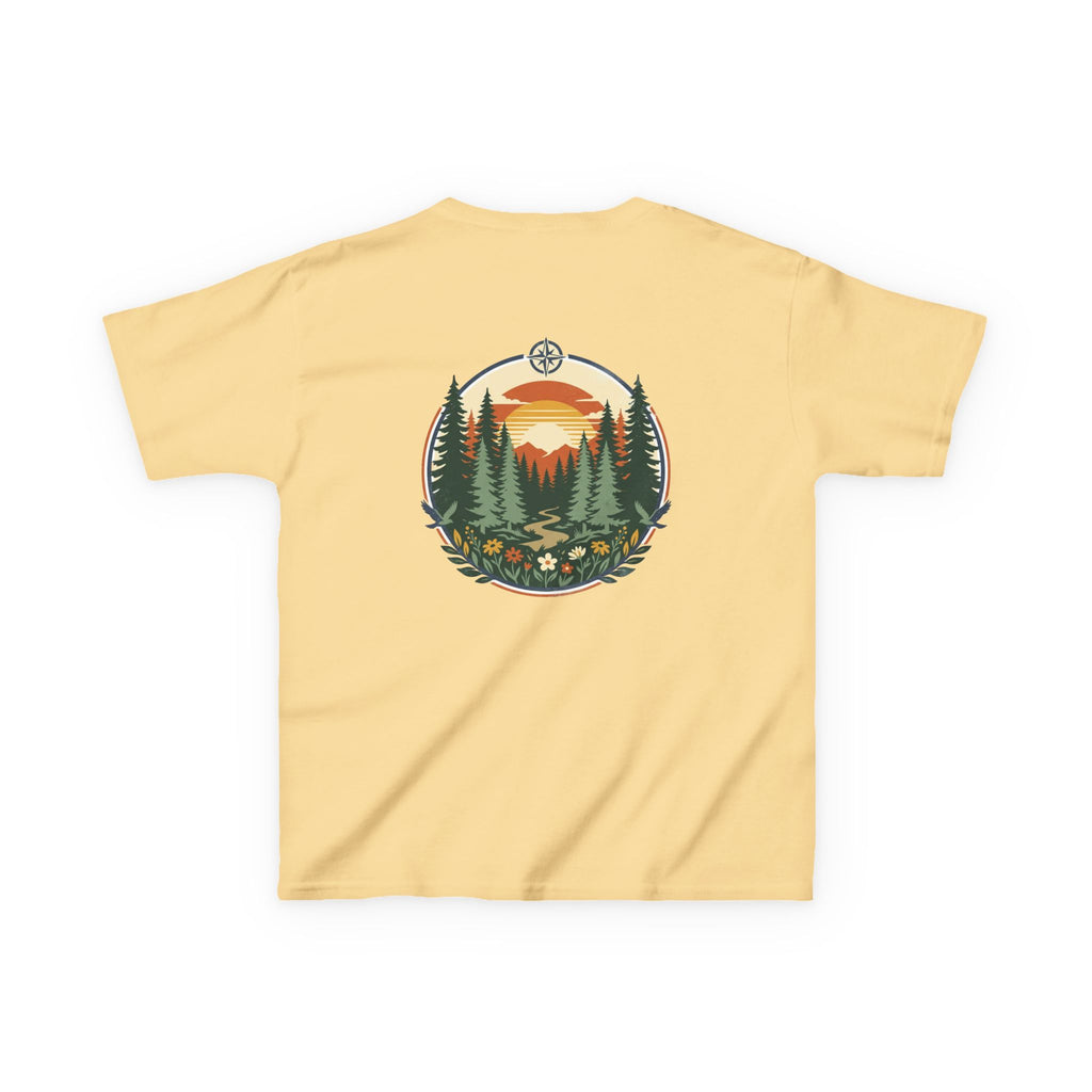 Kids Tee — Retro Forest Sunset Graphic