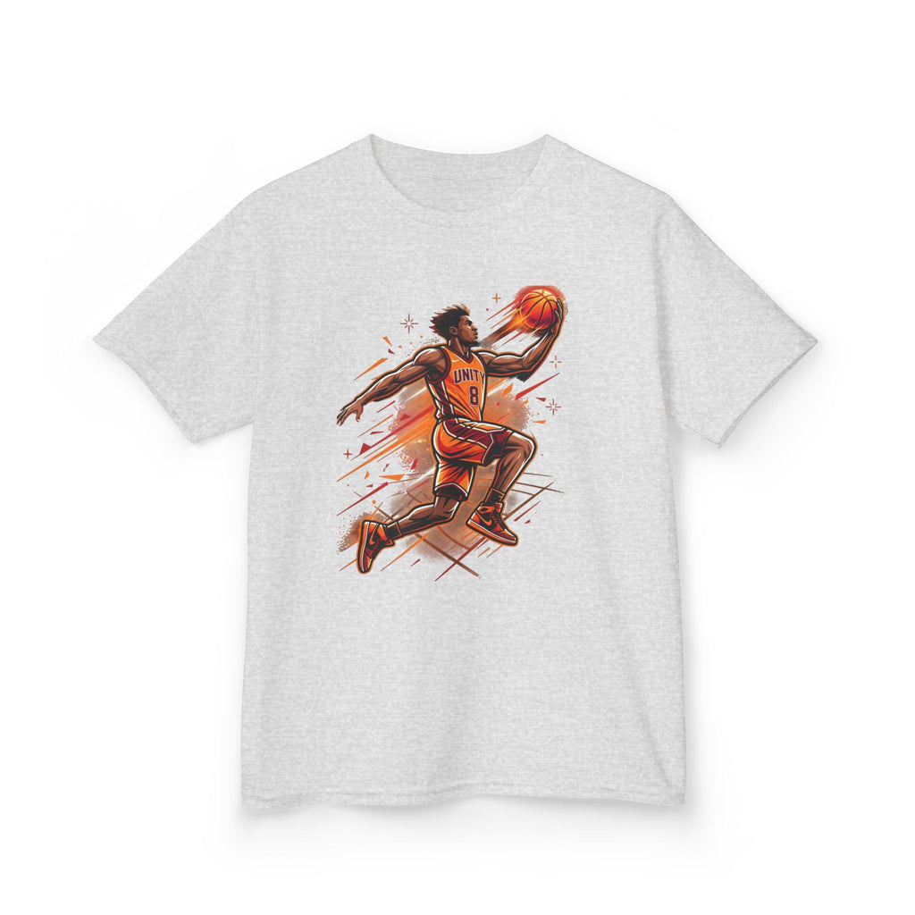 Kids Basketball Player Tee – Slam Dunk Illustration Kids T‑Shirt