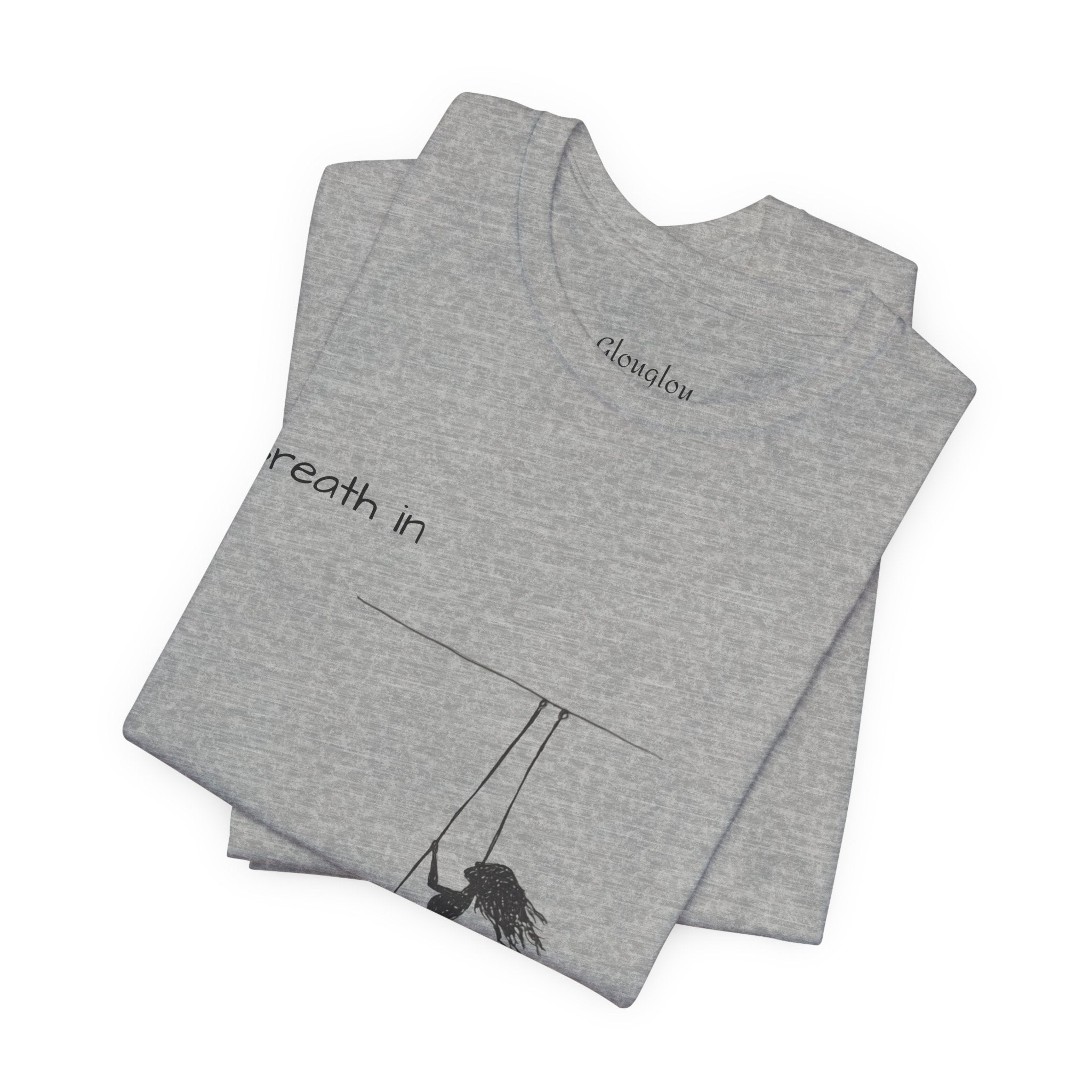 Breath In Breath Out climber tee | Climbing silhouette shirt