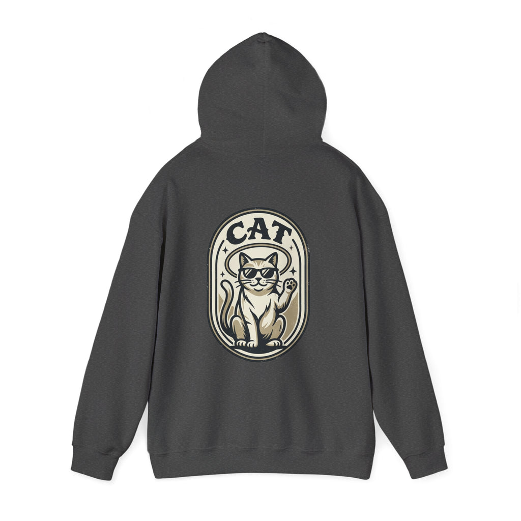 Cat Lucky Paw Hoodie — Retro Cool Cat Graphic Sweatshirt