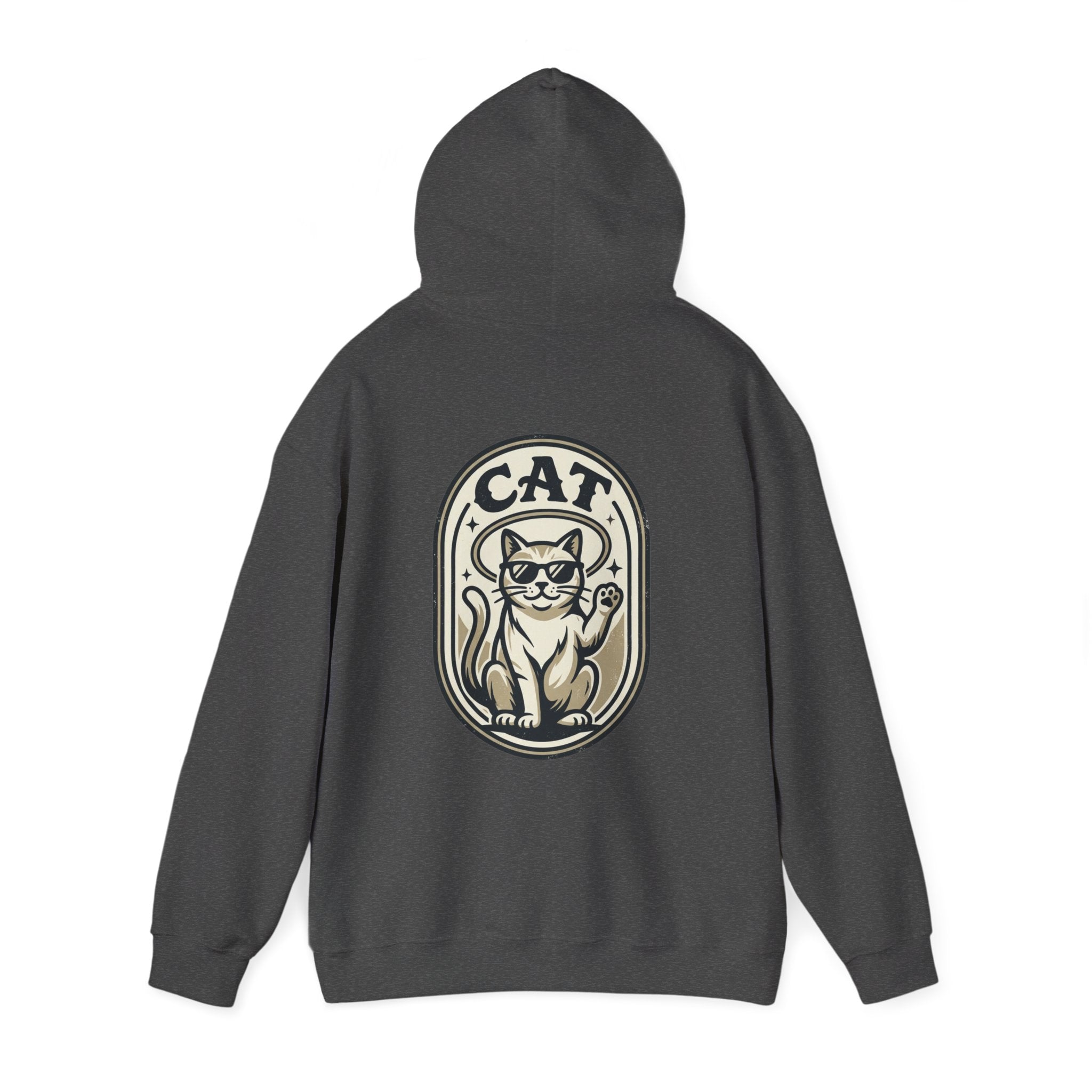 Cat Lucky Paw Hoodie — Retro Cool Cat Graphic Sweatshirt