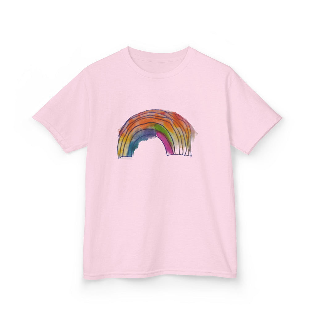 Kids Rainbow T‑Shirt — Hand‑Drawn Colorful Rainbow Tee for Children