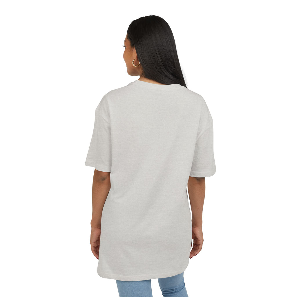 Oversized Tee "Heads up Look, hear, smell Life is here" – Minimalist Inspirational Graphic T-Shirt
