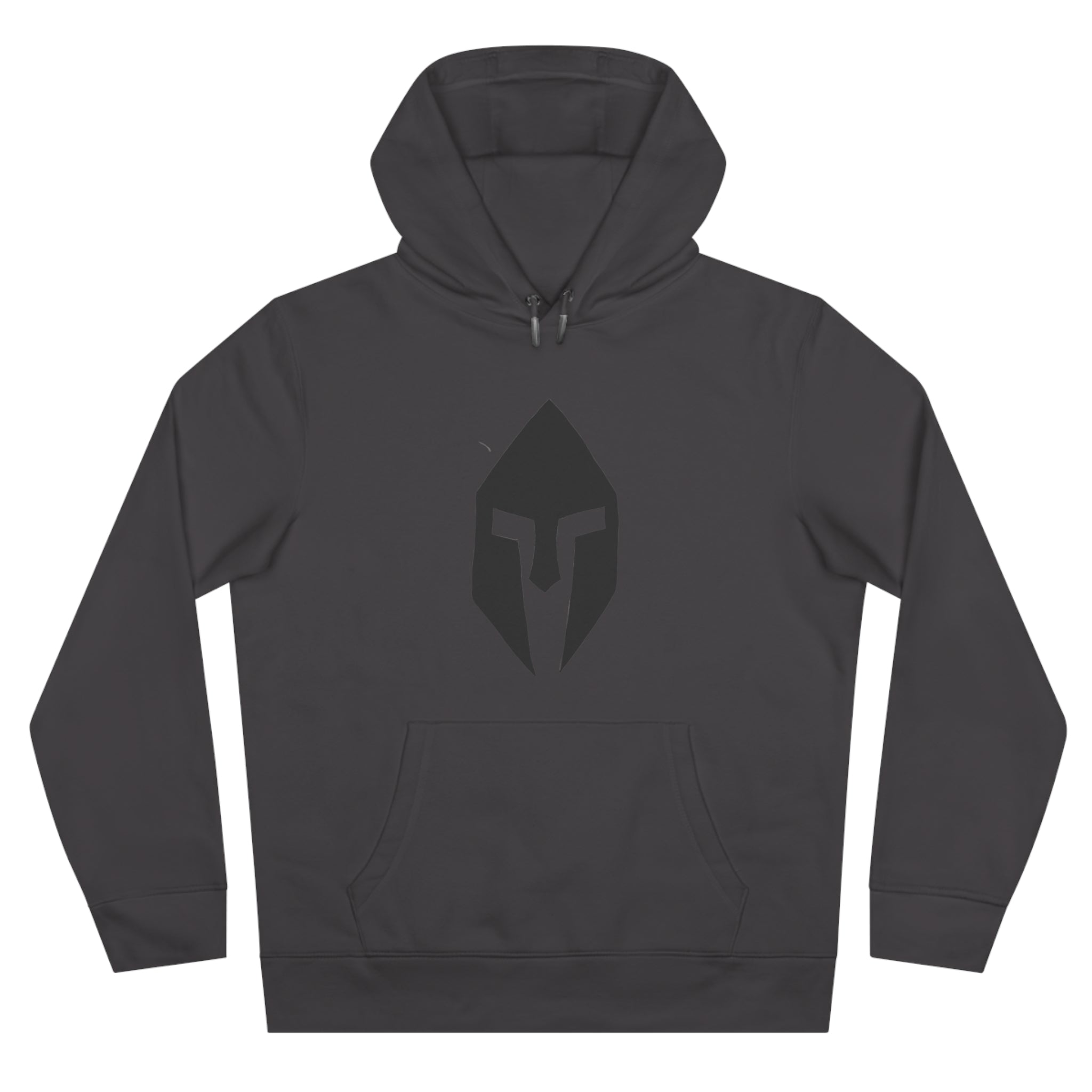 Spartan Helmet Hoodie — Minimal Warrior King Graphic Hooded Sweatshirt