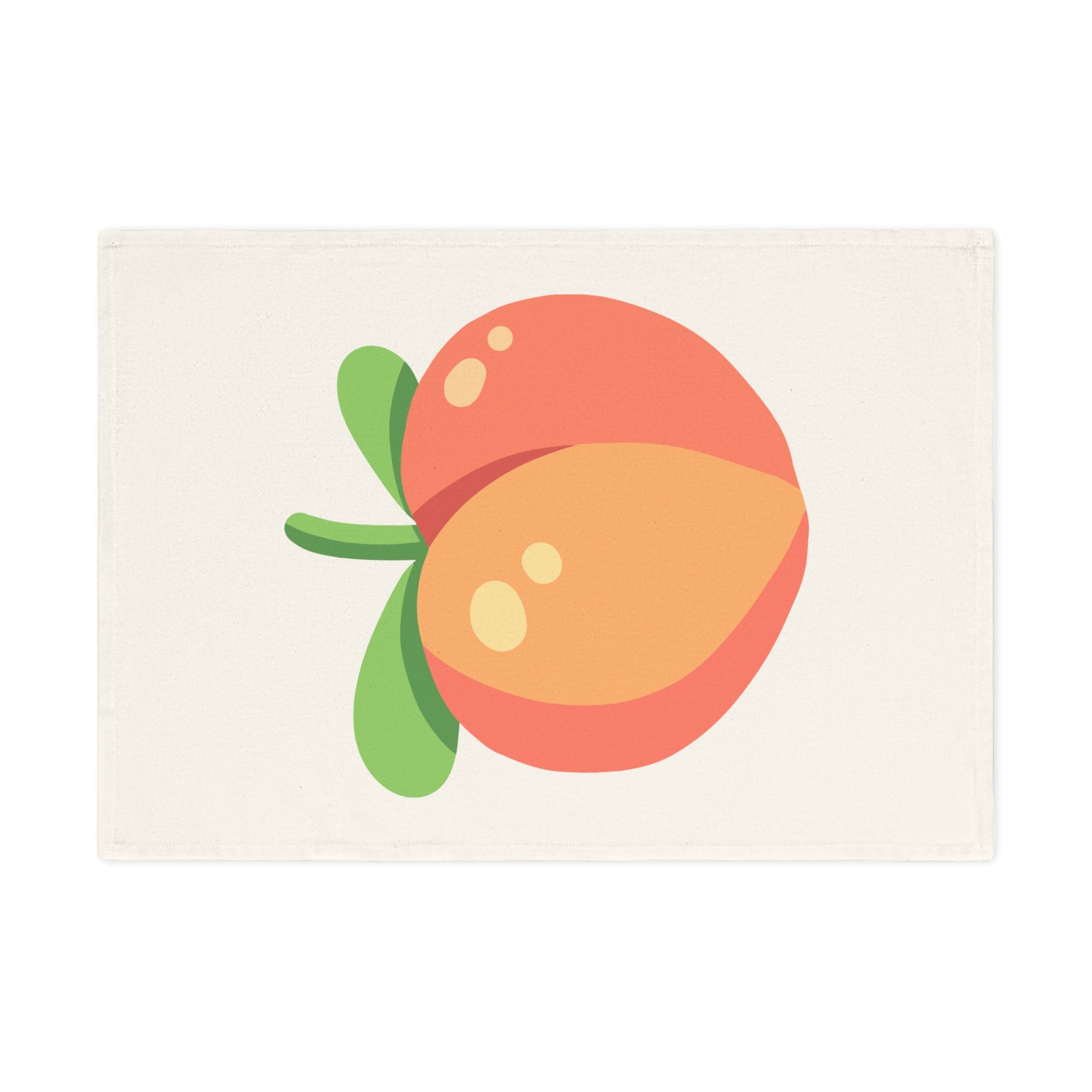 Peach Kitchen Tea Towel — Cute Fruit Cotton Dish Towel