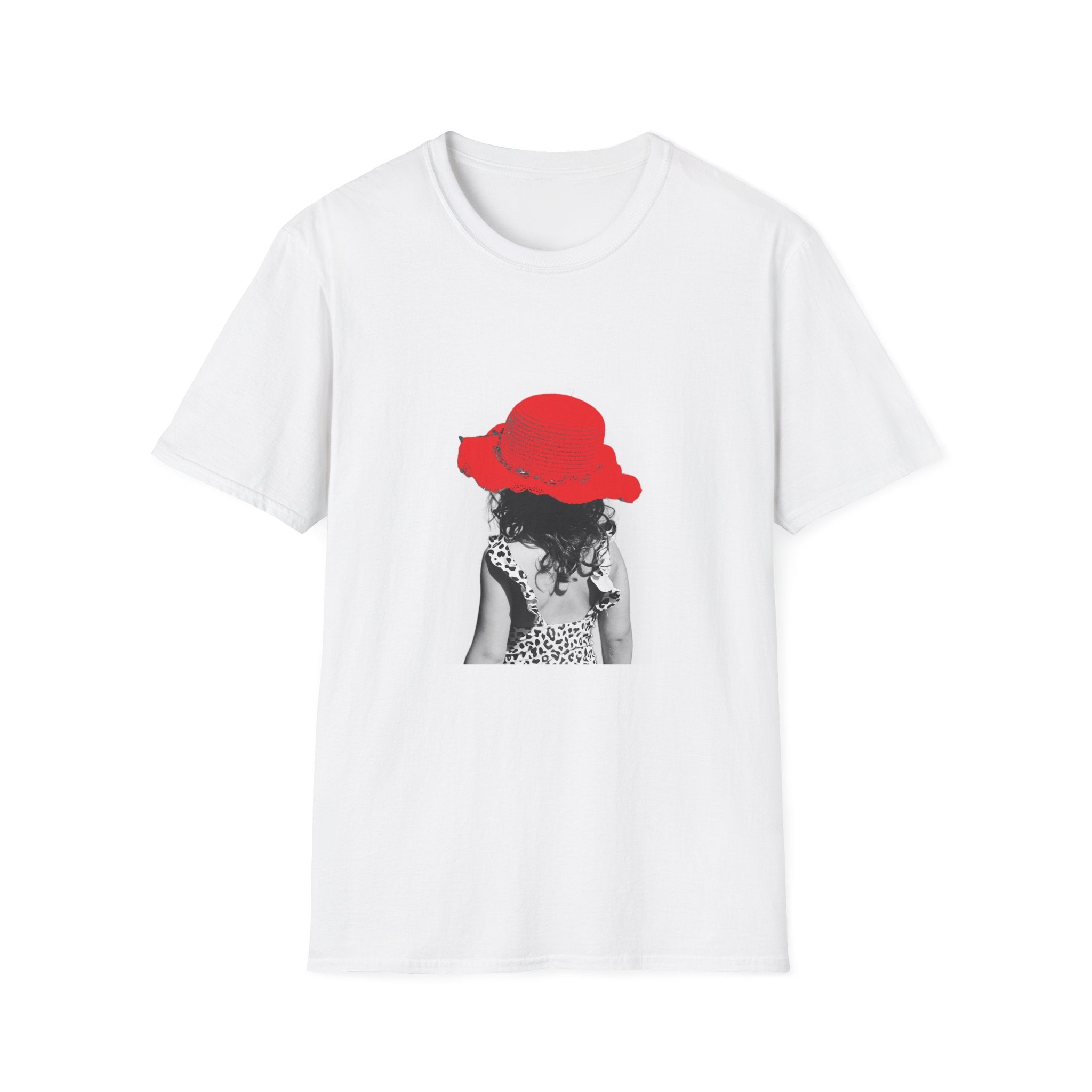 Red Hat Silhouette T-Shirt — Retro Chic Beach Vibes