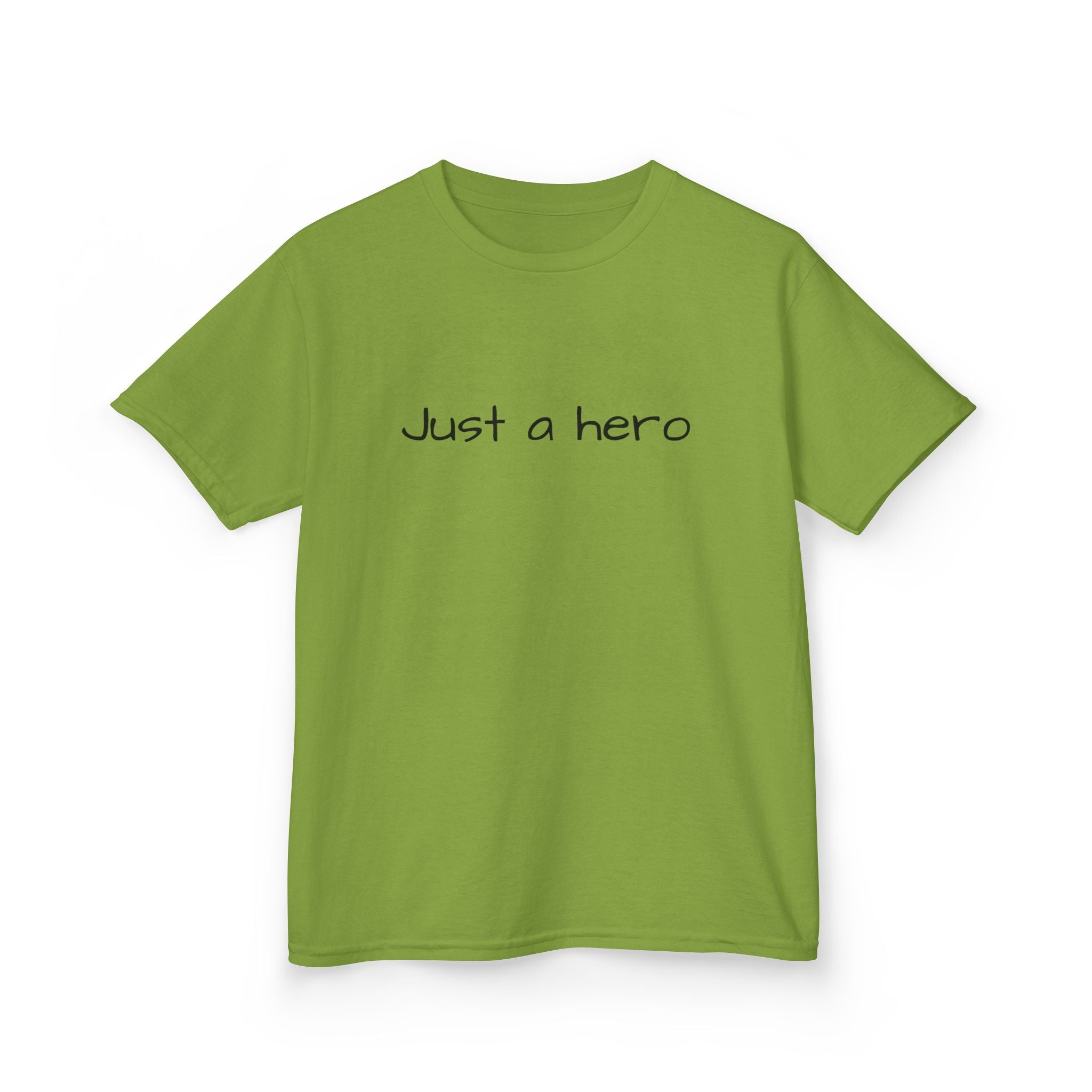 Kids T-Shirt — "Just a hero" Minimalist Children’s Tee, Cute Inspirational Shirt for Boys & Girls, Gift for Kids