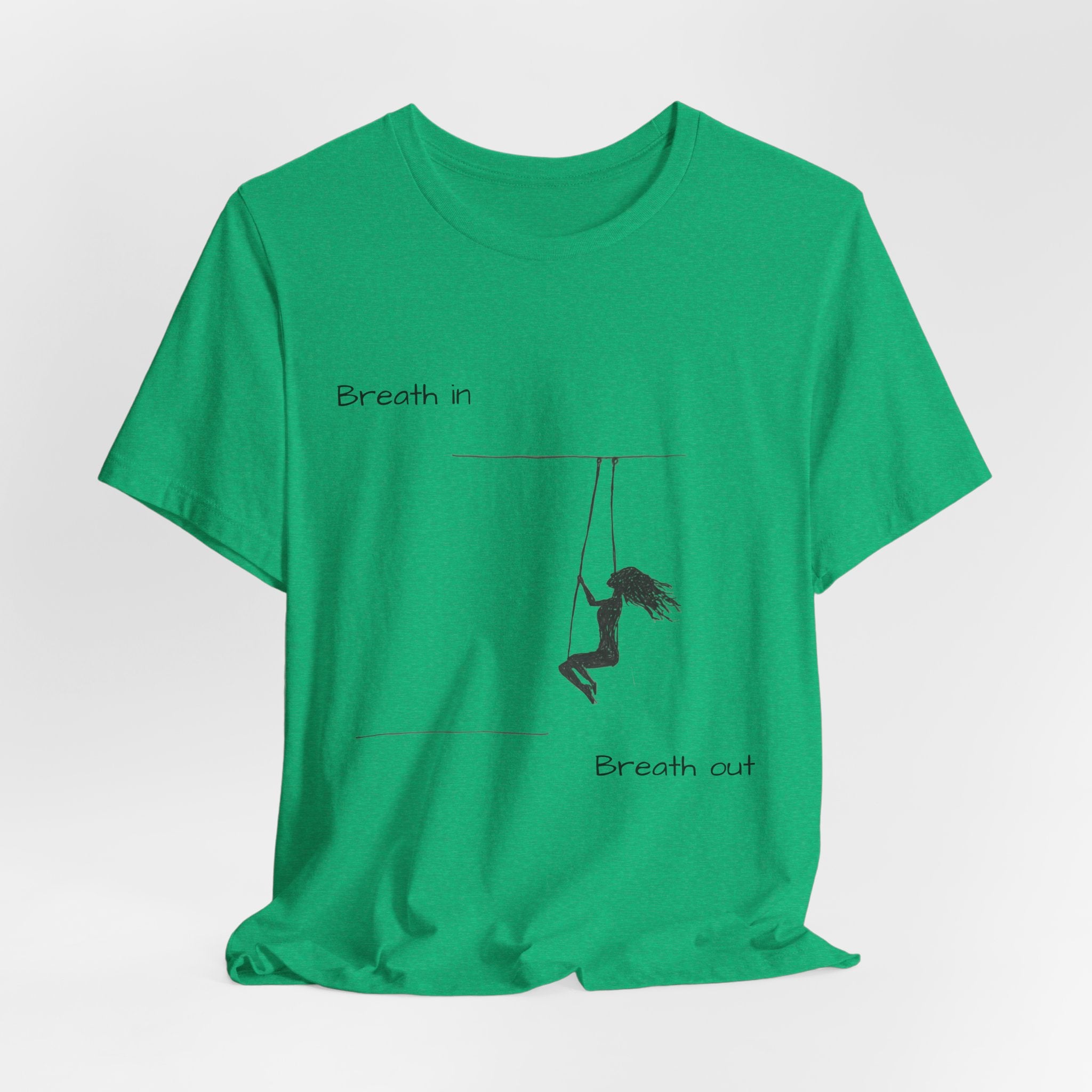 Breath In Breath Out climber tee | Climbing silhouette shirt