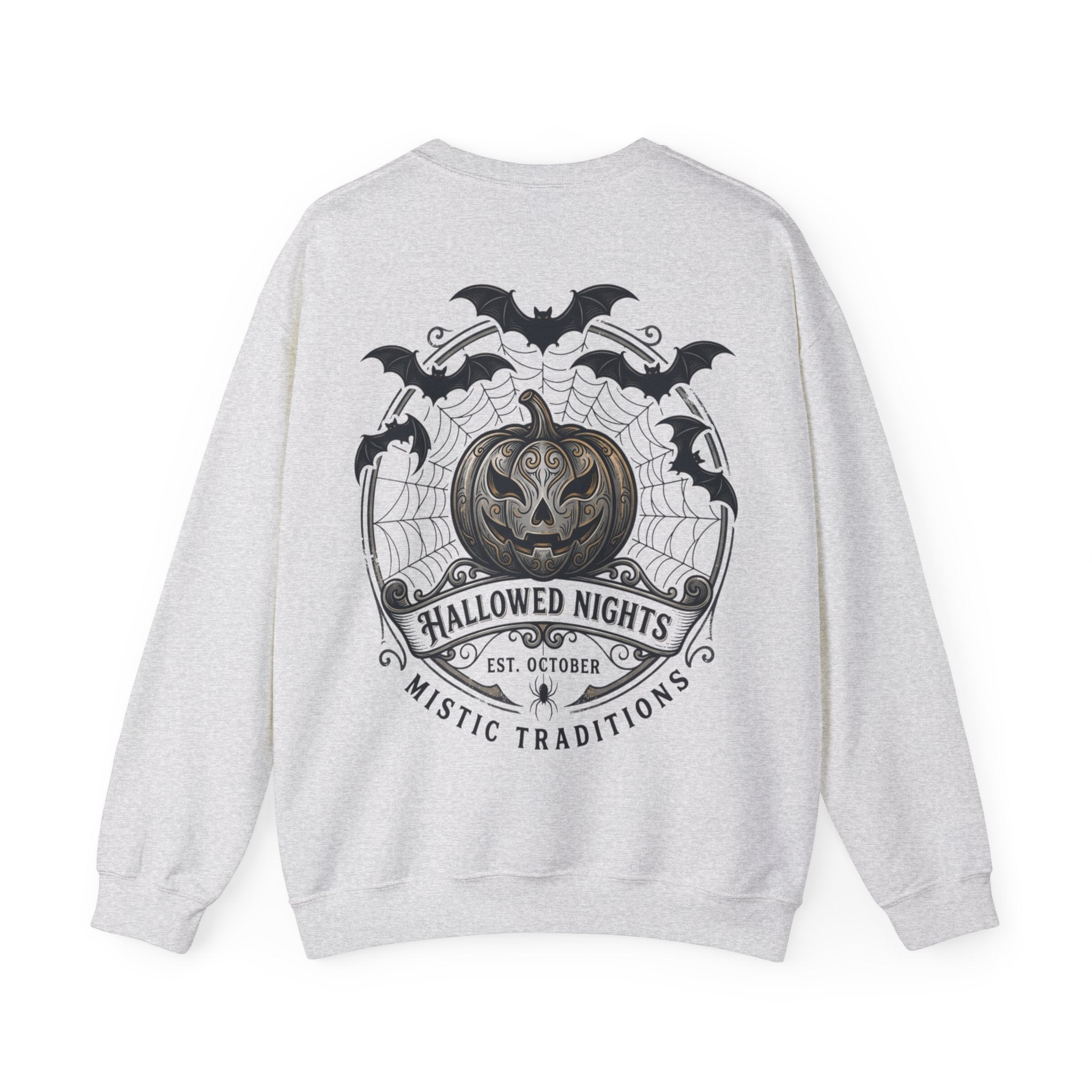 Halloween Pumpkin Crewneck Sweatshirt — "Hallowed Nights" Mystic Traditions