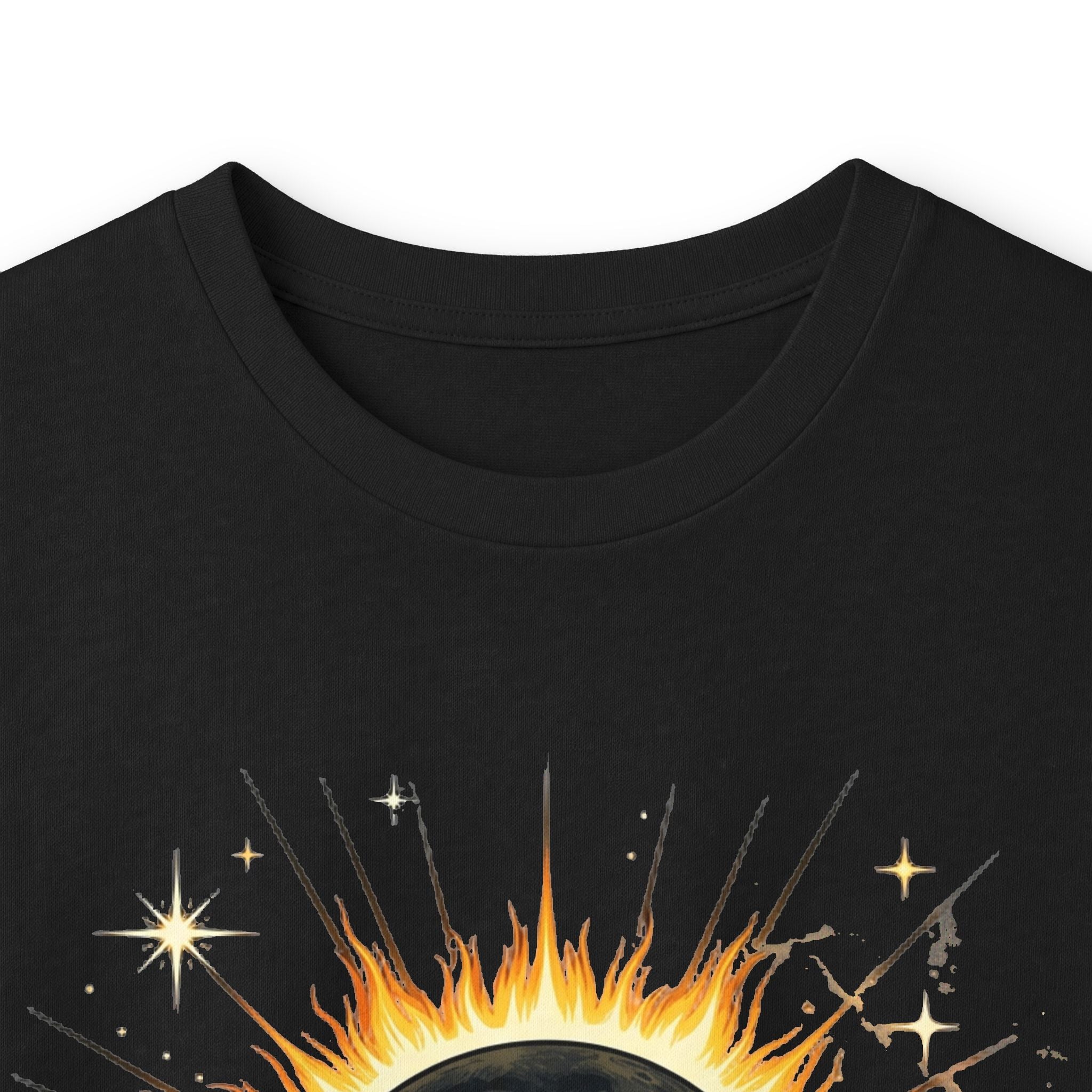 Solar Eclipse Long Sleeve Tee — Black Sun Graphic Shirt