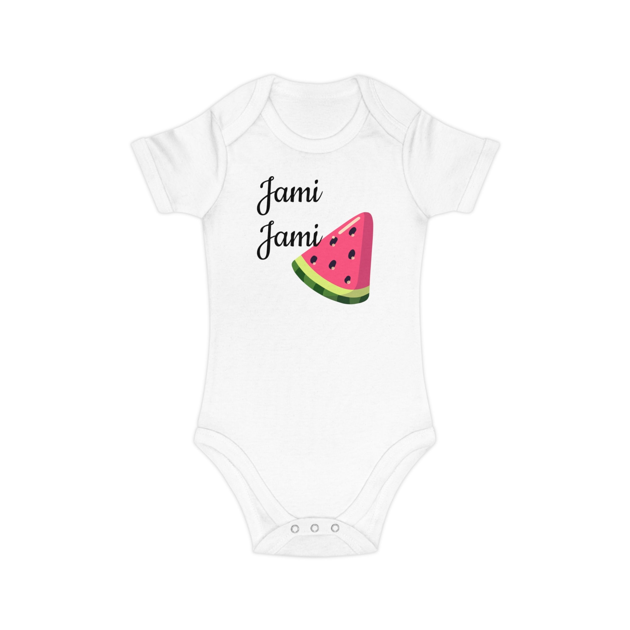 Watermelon Baby Bodysuit - "Jami Jami" Cute Summer Infant Onesie