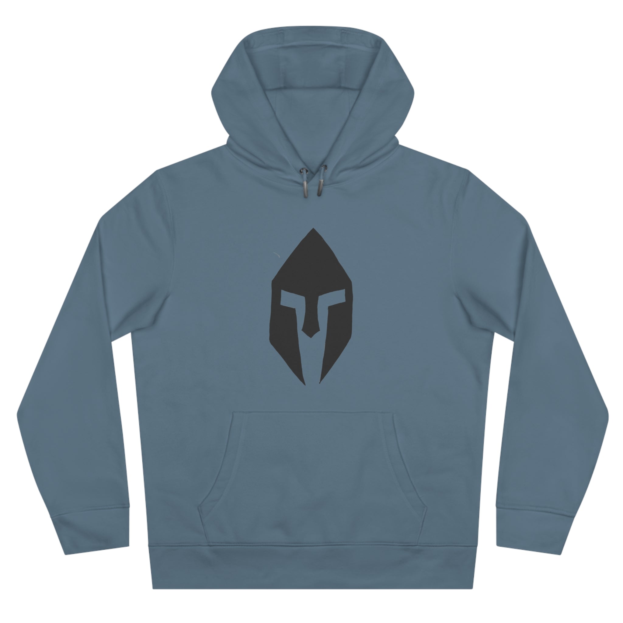 Spartan Helmet Hoodie — Minimal Warrior King Graphic Hooded Sweatshirt