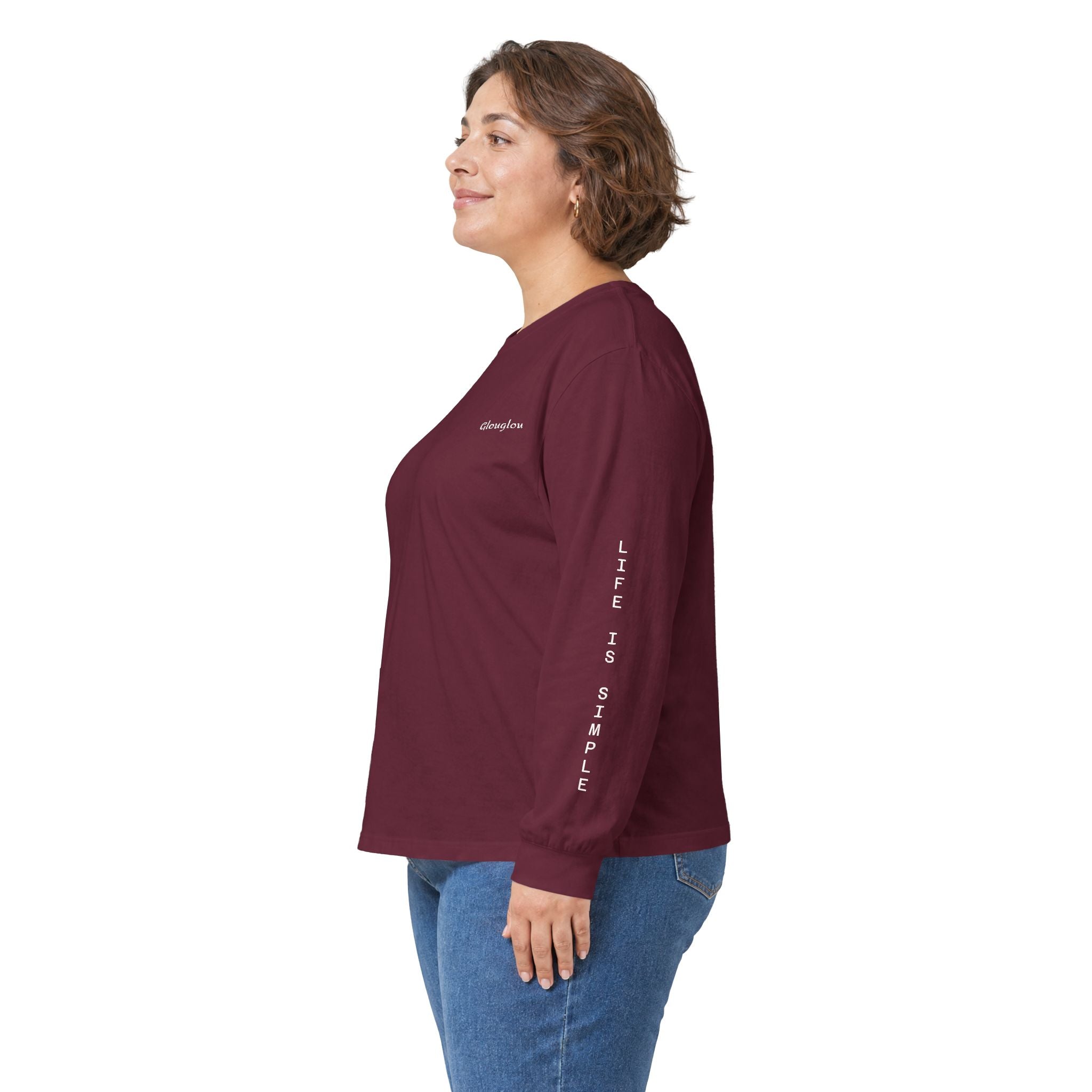 Long Sleeve Tee — Minimal Script Logo Sleeve Shirt