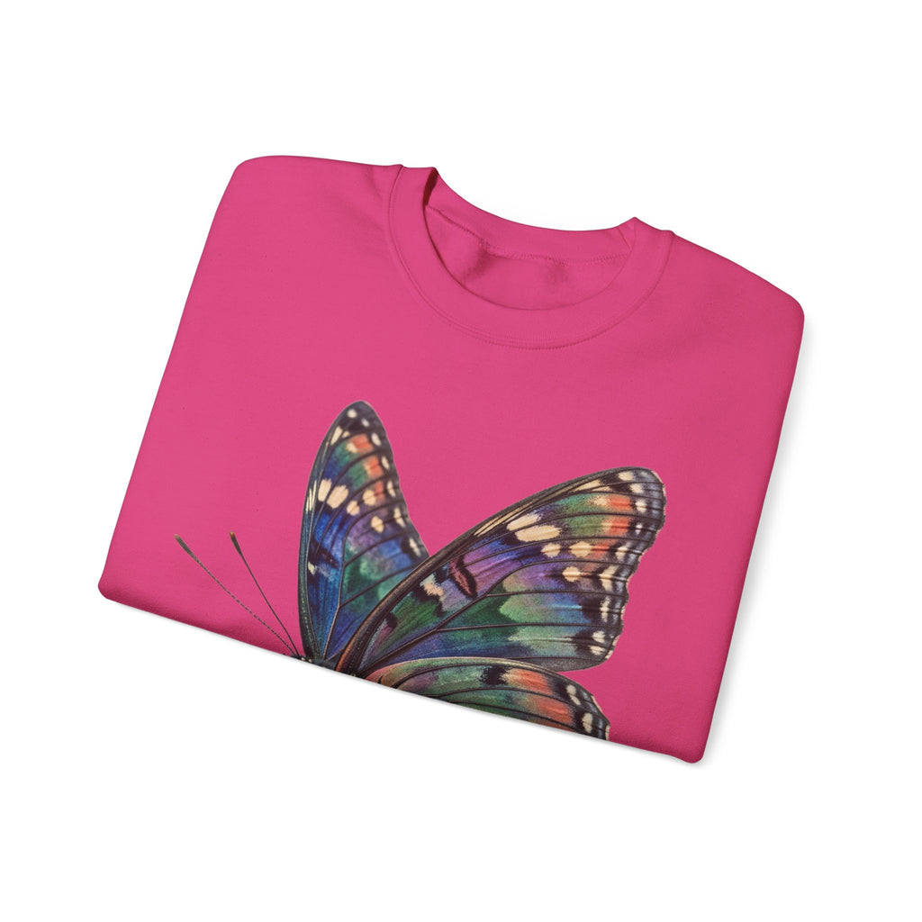 Butterfly Graphic Sweatshirt – Colorful Prism Wings Crewneck