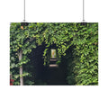 Green Garden Archway Poster — Lush Ivy Tunnel Wall Art