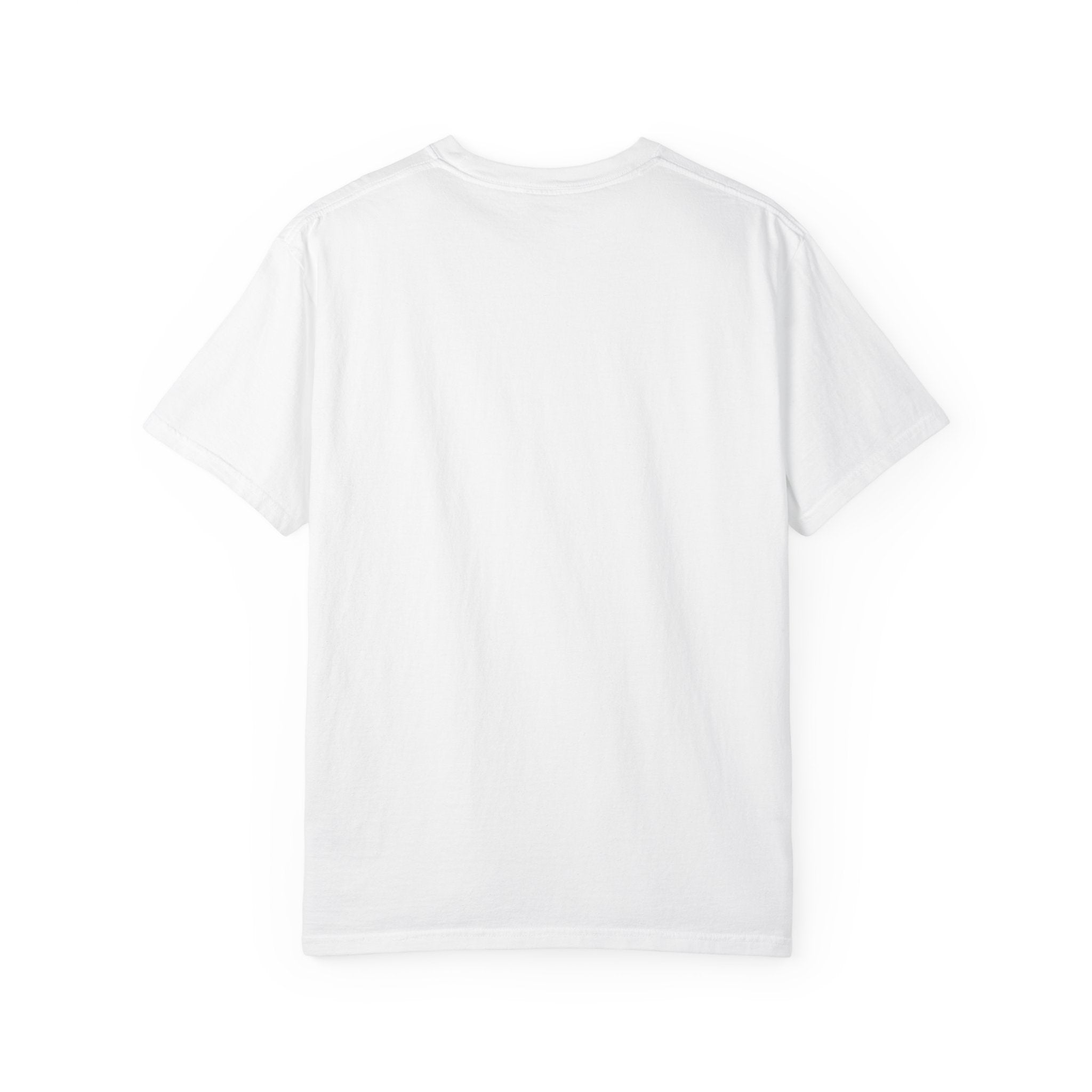 Silhouette Duo T-Shirt — Man and Dog Orange Panel Graphic Tee