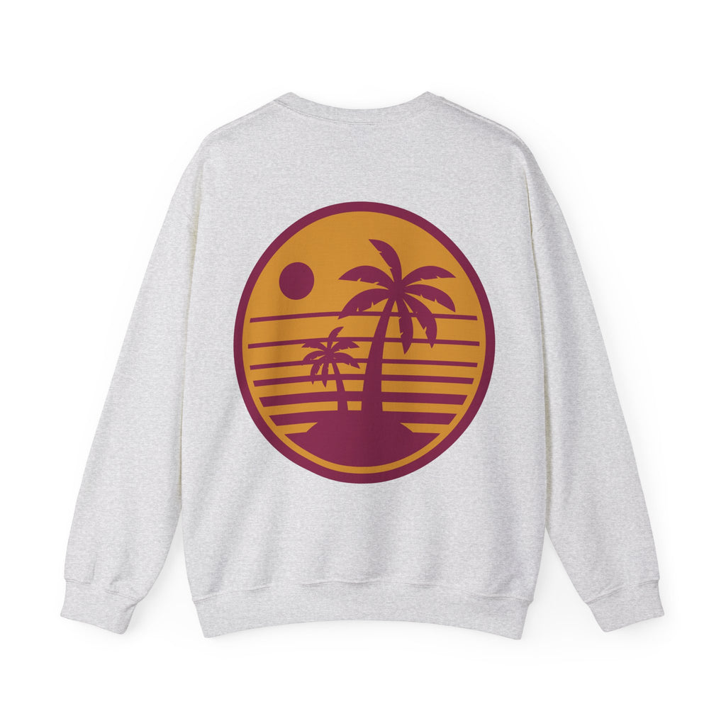 Crewneck Sweatshirt — 'I’m OK' Palm Sunset Graphic