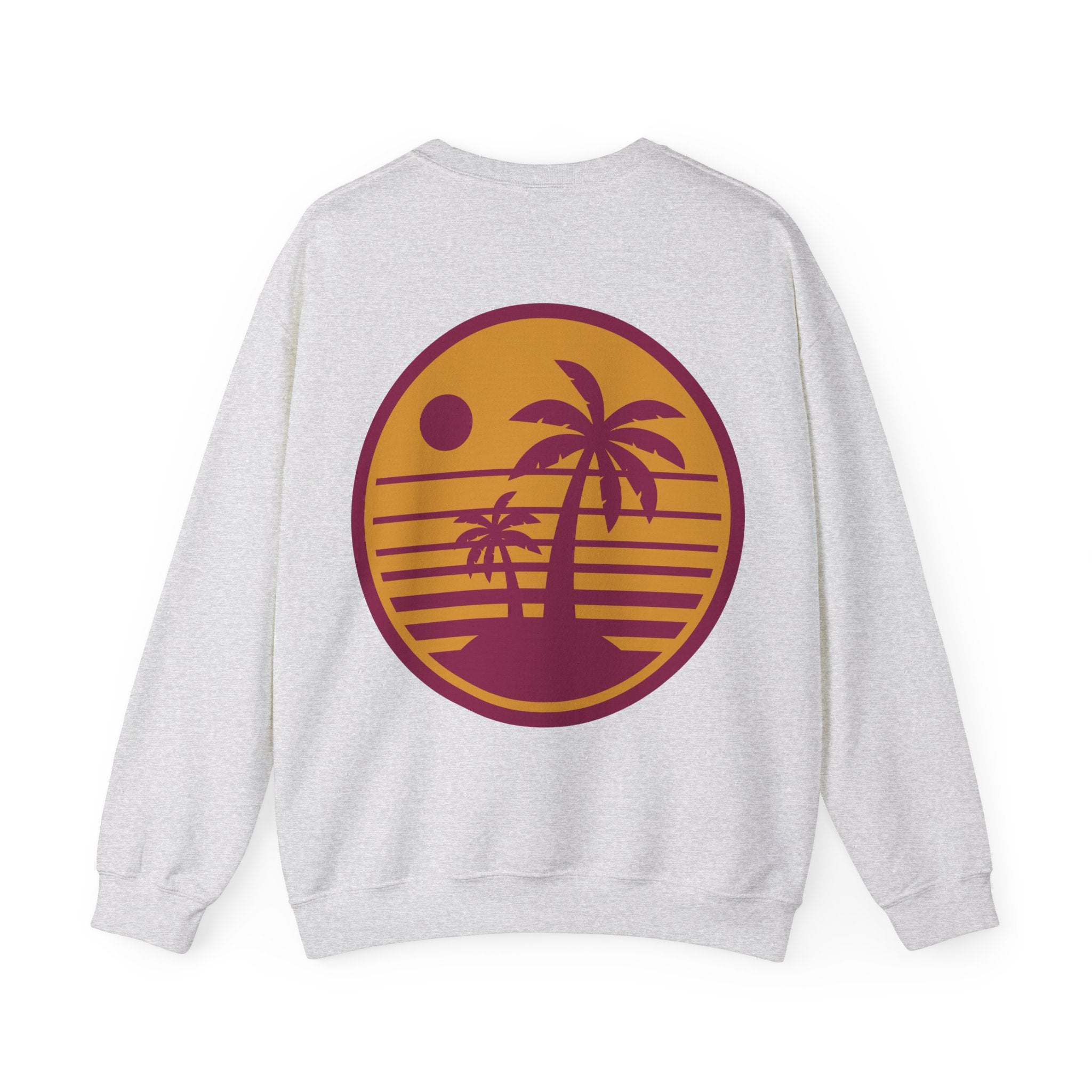 Crewneck Sweatshirt — 'I’m OK' Palm Sunset Graphic