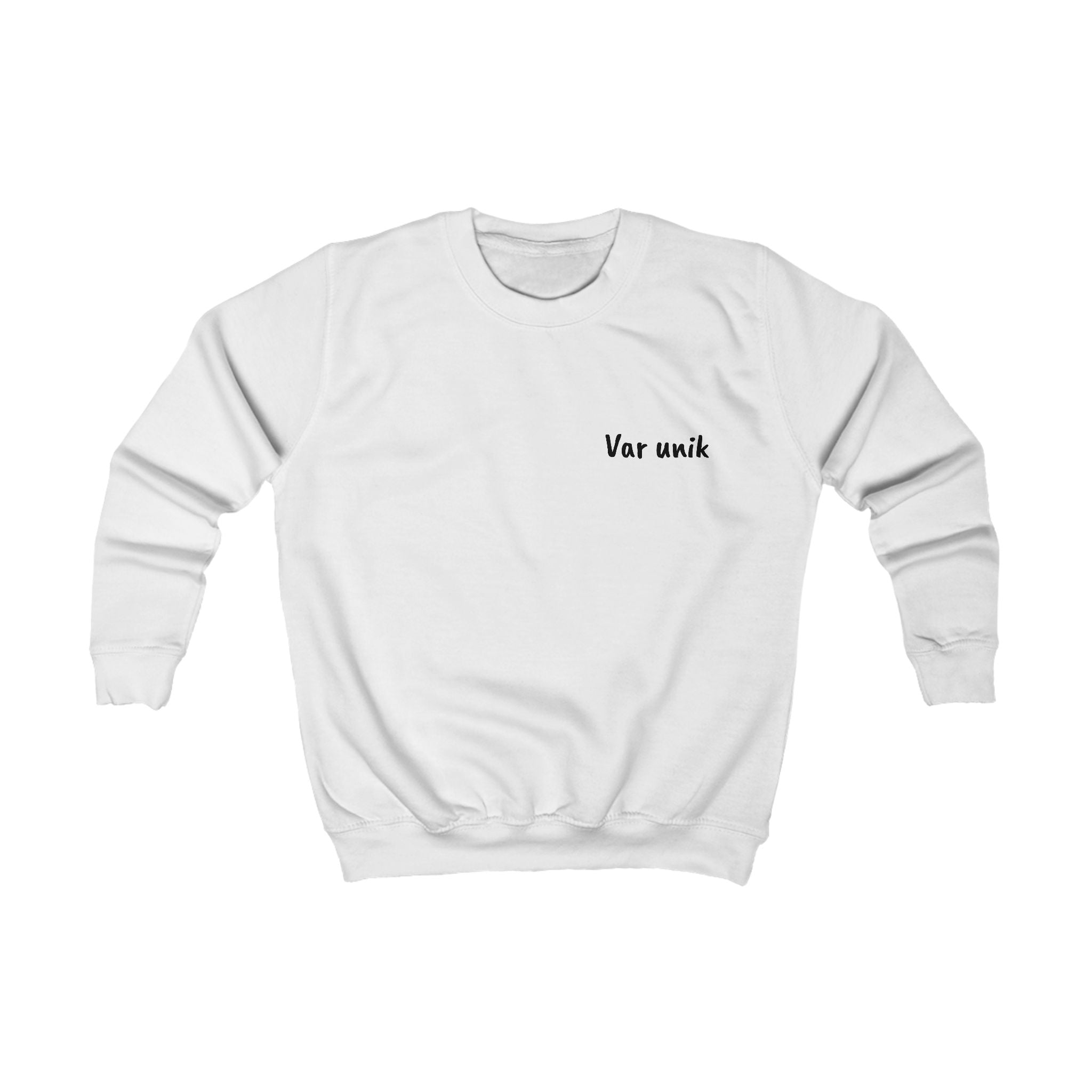 Kids Sweatshirt — "Var unik" Minimalist Comfort Pullover for Kids