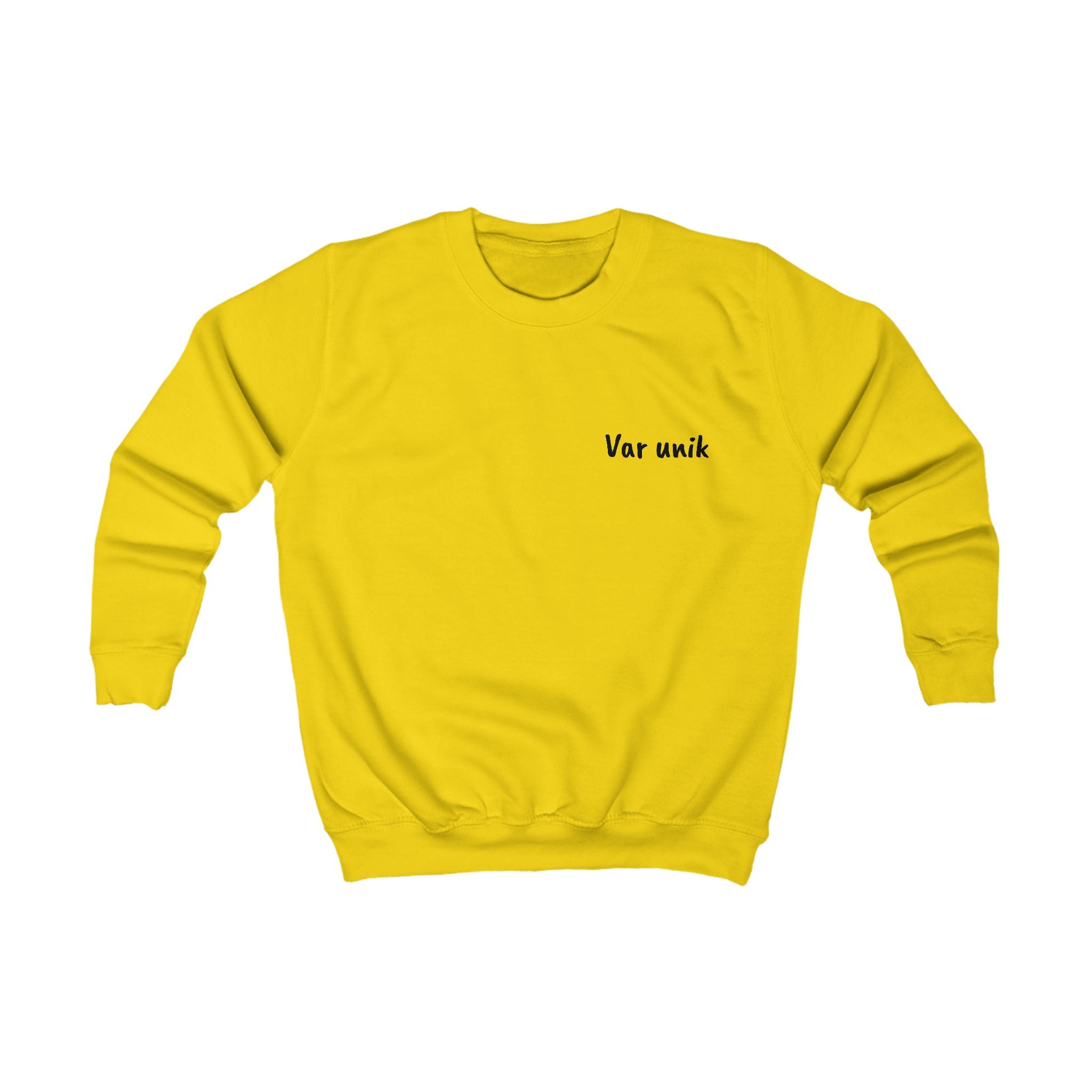 Kids Sweatshirt — "Var unik" Minimalist Comfort Pullover for Kids