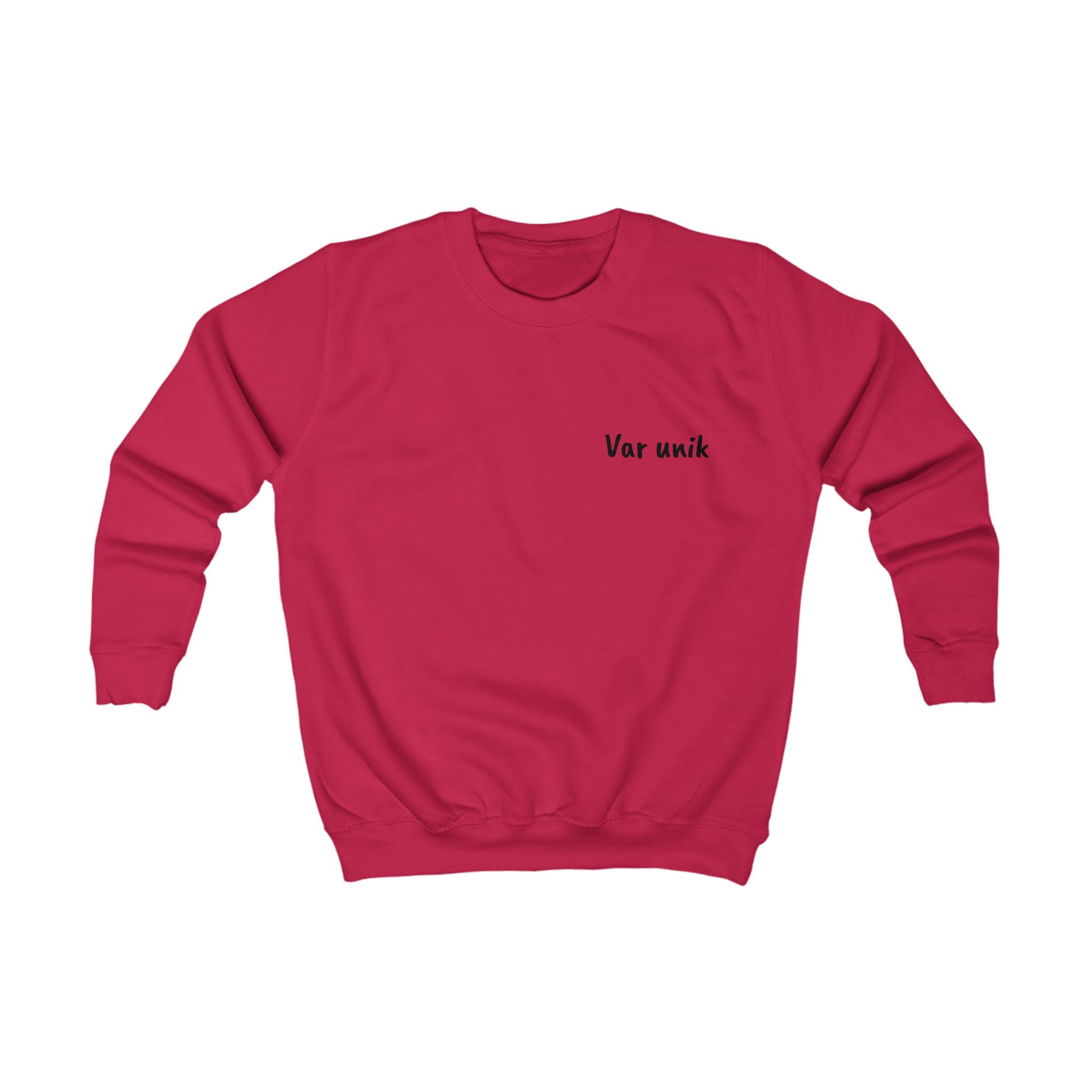 Kids Sweatshirt — "Var unik" Minimalist Comfort Pullover for Kids