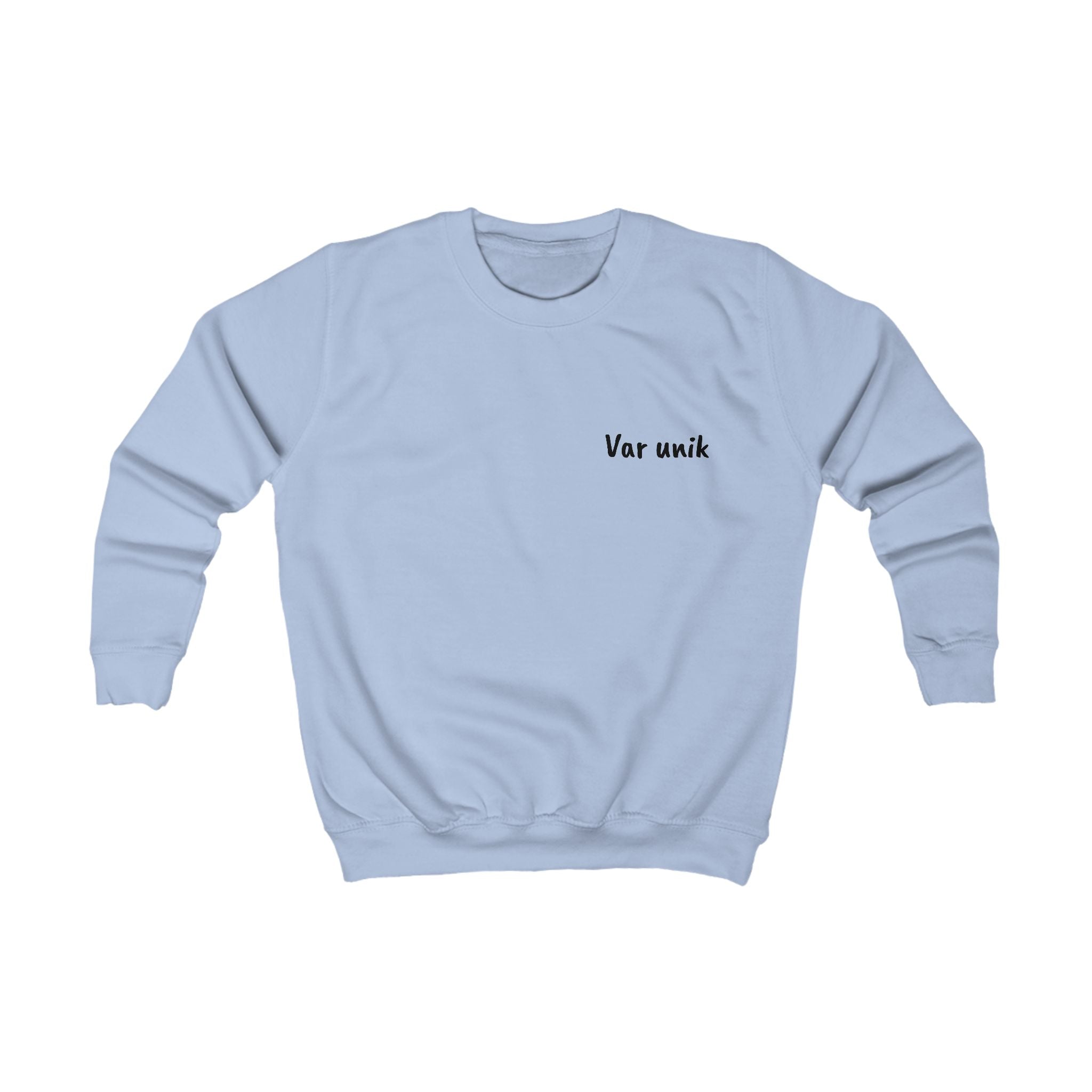 Kids Sweatshirt — "Var unik" Minimalist Comfort Pullover for Kids