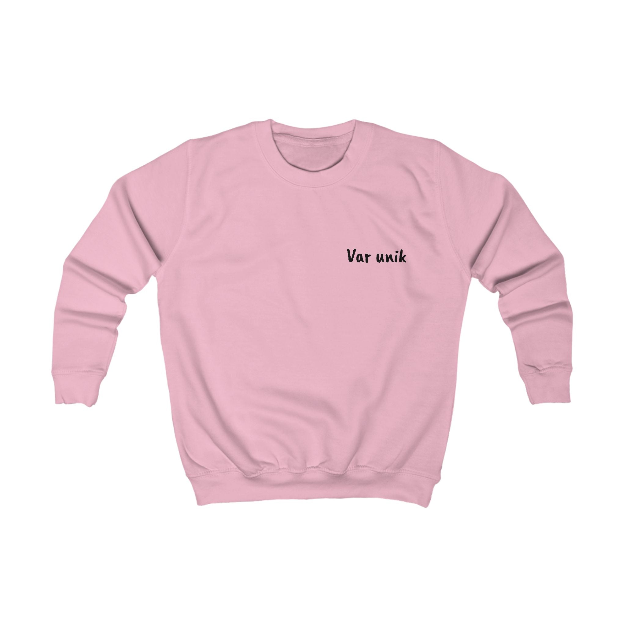 Kids Sweatshirt — "Var unik" Minimalist Comfort Pullover for Kids
