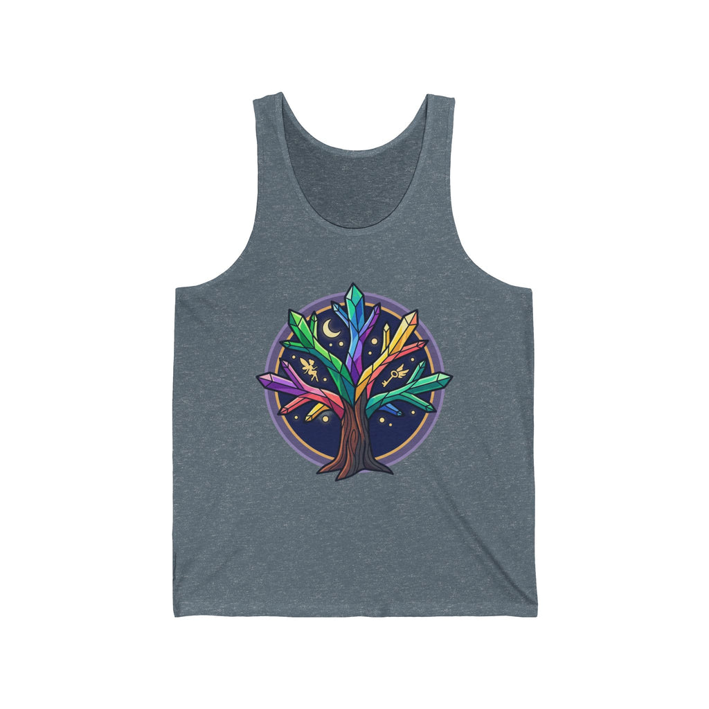 Crystal Tree Tank Top — Colorful Mystical Tree Graphic Tank