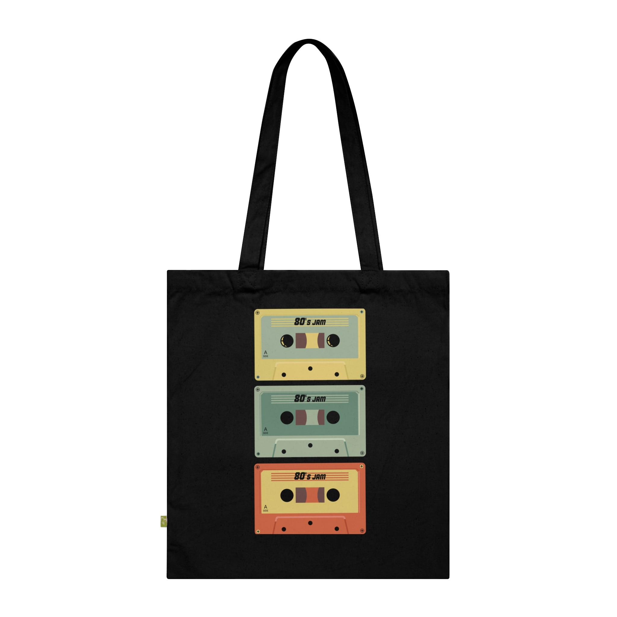 Vintage Cassette Tape Organic Tote Bag — Retro Music Lover Reusable Shopper
