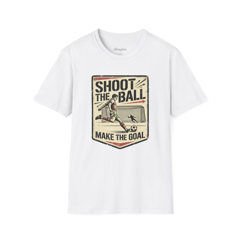 Shoot The Ball Soccer T-Shirt — 'Make The Goal' Vintage Football Tee