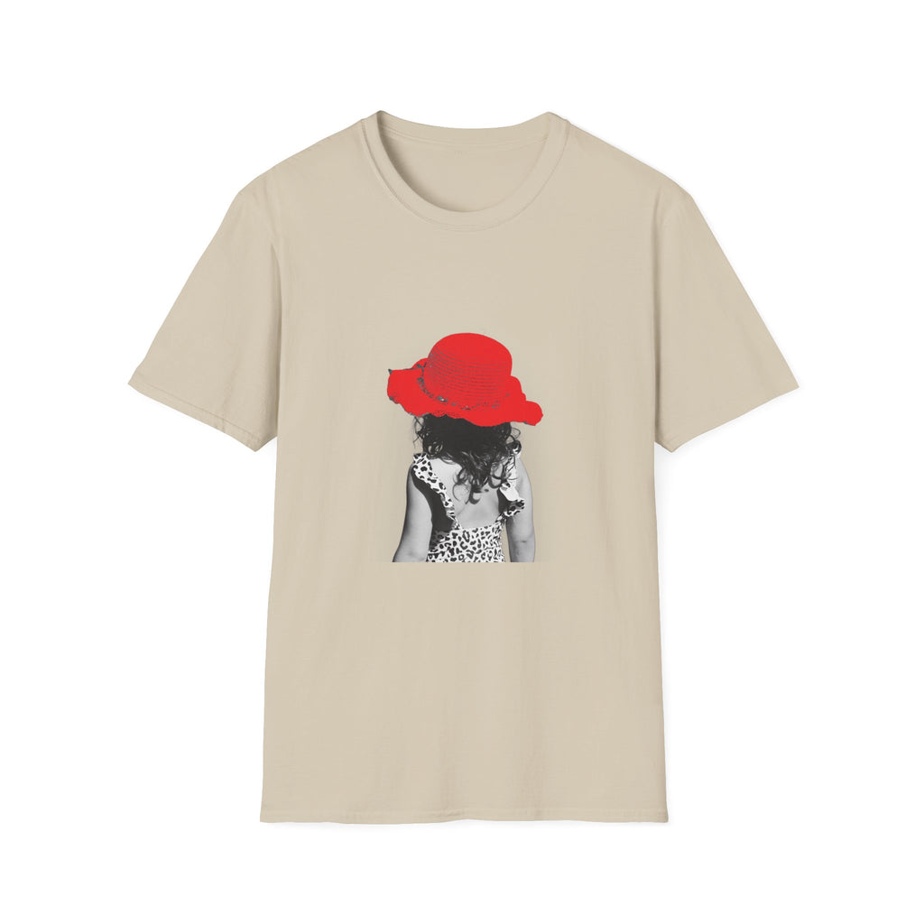 Red Hat Silhouette T-Shirt — Retro Chic Beach Vibes