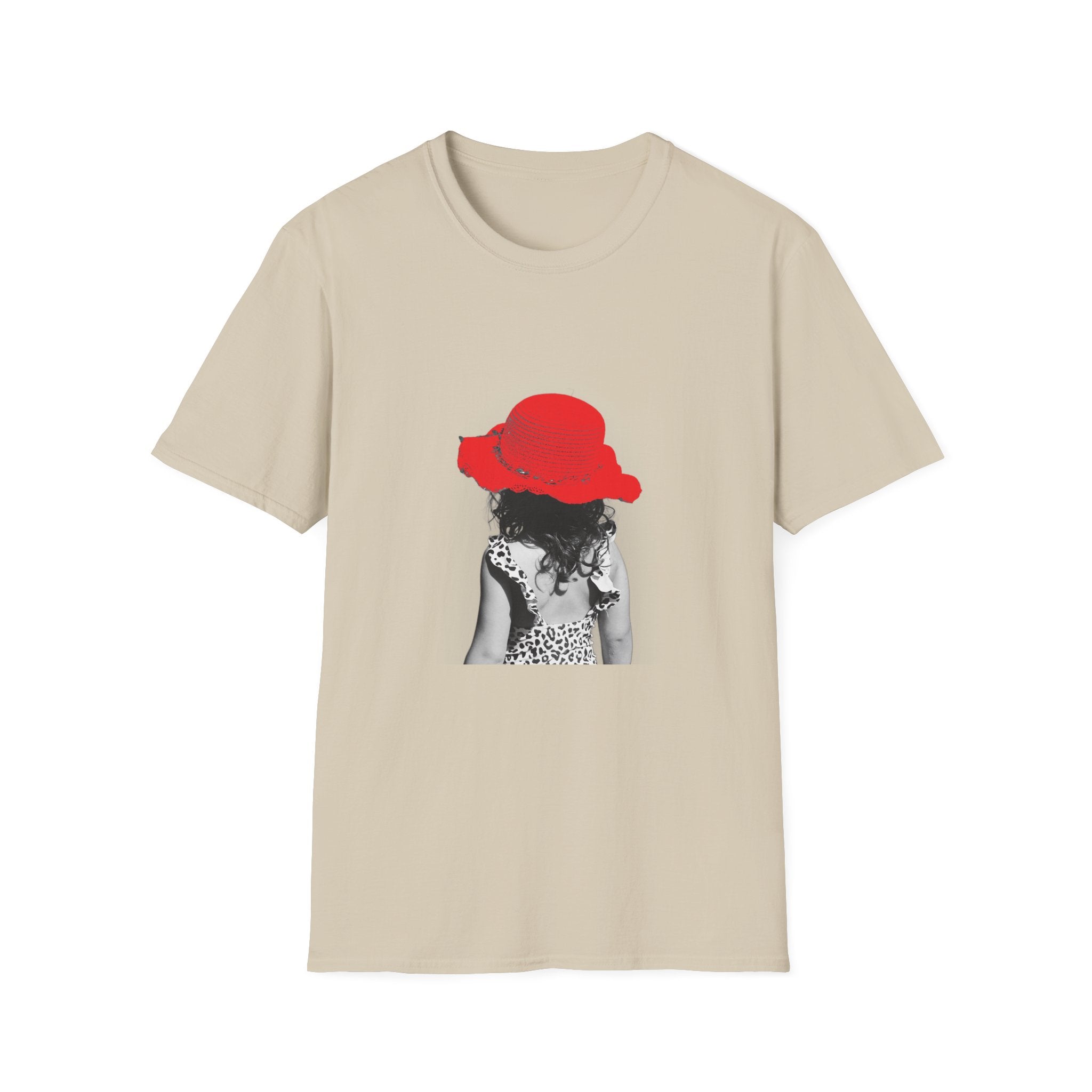 Red Hat Silhouette T-Shirt — Retro Chic Beach Vibes